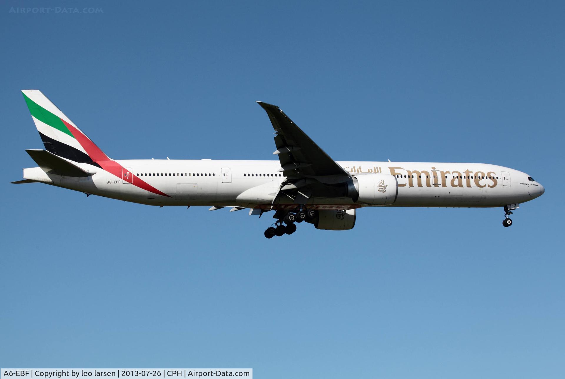 A6-EBF, 2005 Boeing 777-31H/ER C/N 32708, Copenhagen 26.7.2013