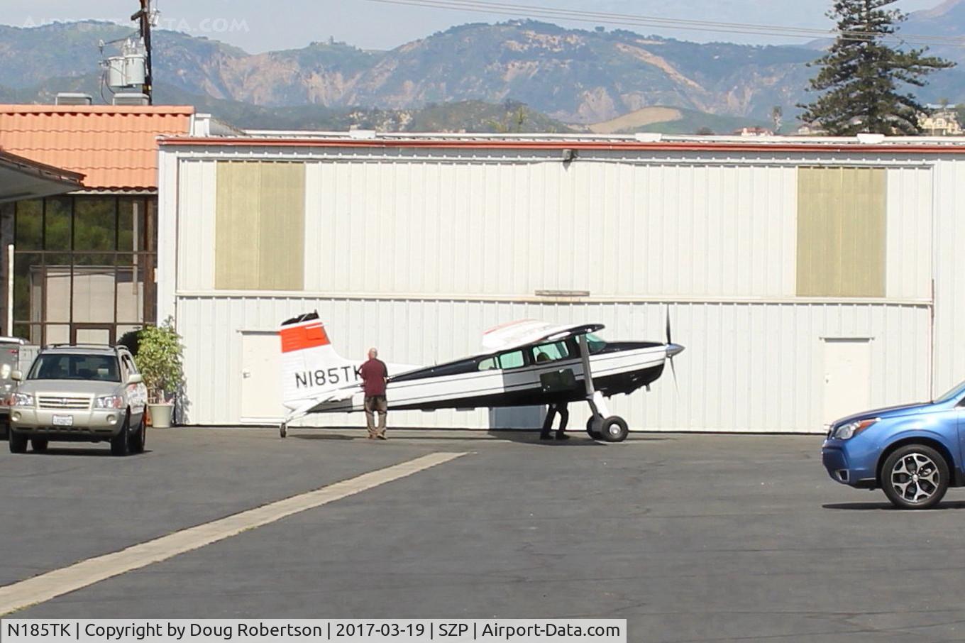 N185TK, 1981 Cessna A185F Skywagon 185 C/N 18504366, 1981 Cessna A185F SKYWAGON II, Continental IO-520-D 300 Hp, at its hangar area