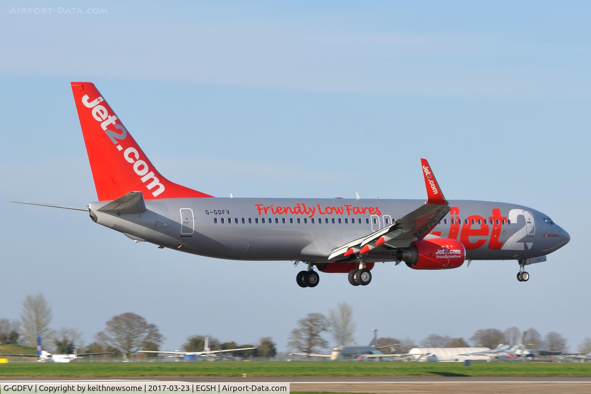 G-GDFV, 1998 Boeing 737-85F C/N 28821, Returning from air test.