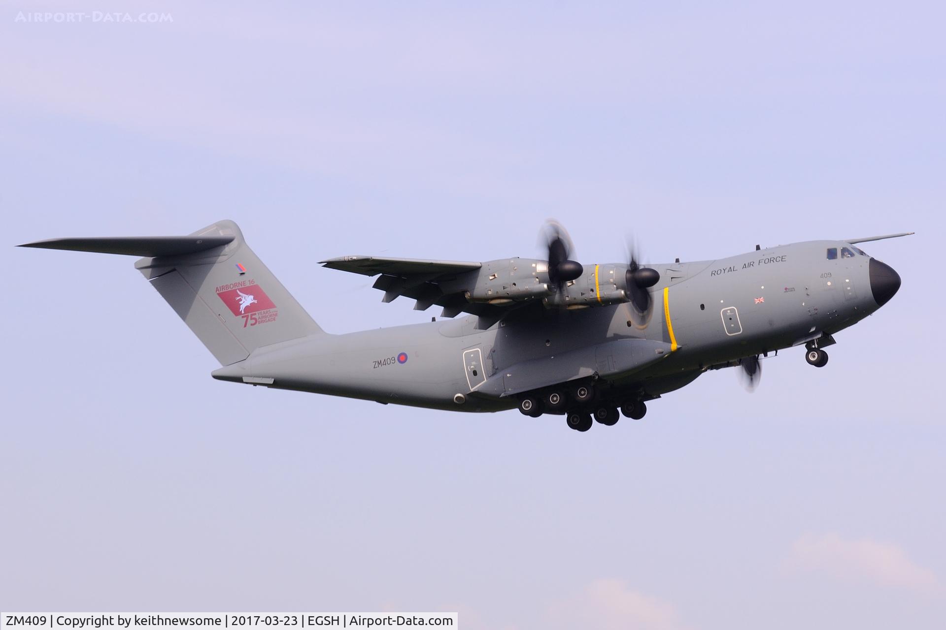 ZM409, 2016 Airbus A400M Atlas C.1 C/N 034, One of two low passes today.