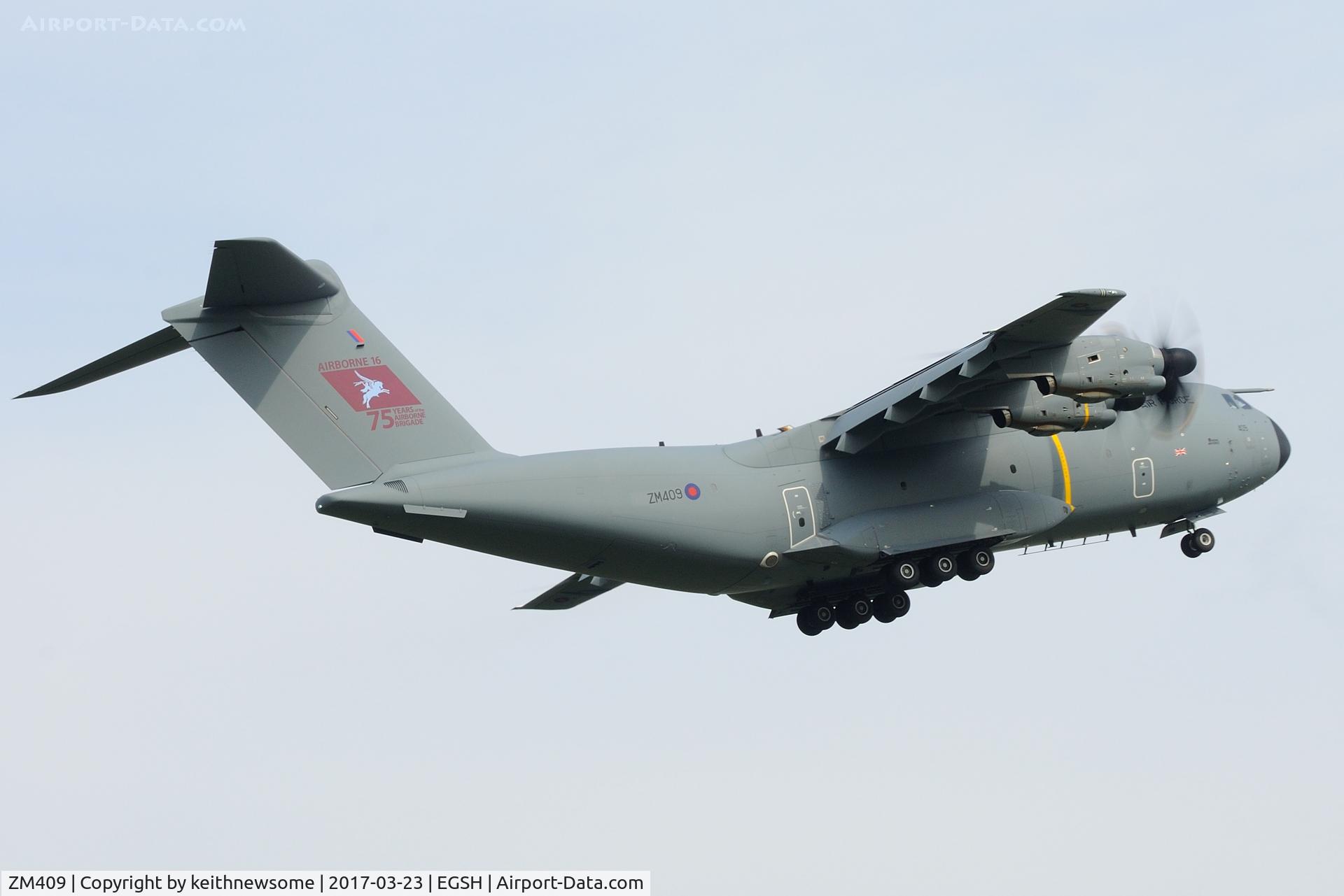 ZM409, 2016 Airbus A400M Atlas C.1 C/N 034, One of two low passes  today.