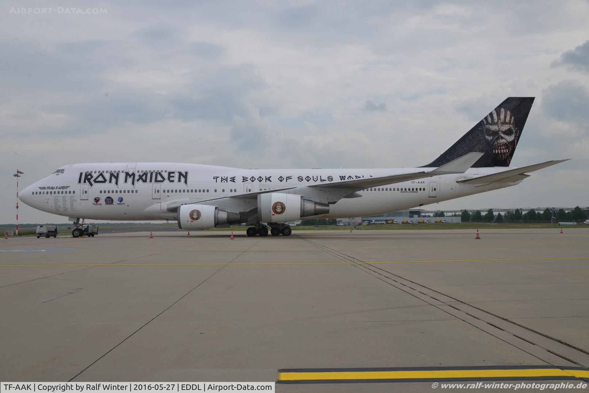 TF-AAK, 2003 Boeing 747-428 C/N 32868, Boeing 747-428 - CC ABD Air Atlanta Icelandic 'Ed Force One  Iron Maiden colours' - 32868 - TF-AAK - 27.05.2016 - DUS