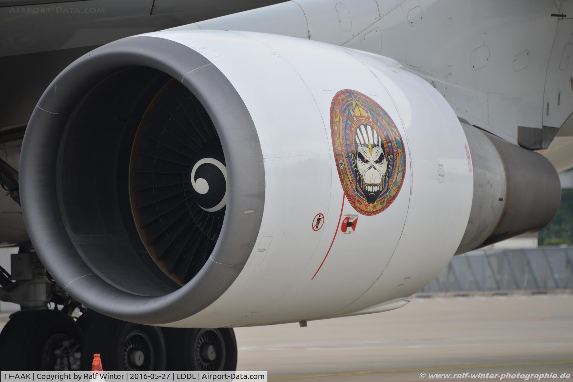 TF-AAK, 2003 Boeing 747-428 C/N 32868, Boeing 747-428 - CC ABD Air Atlanta Icelandic 'Ed Force One  Iron Maiden colours' - 32868 - TF-AAK - 27.05.2016 - DUS