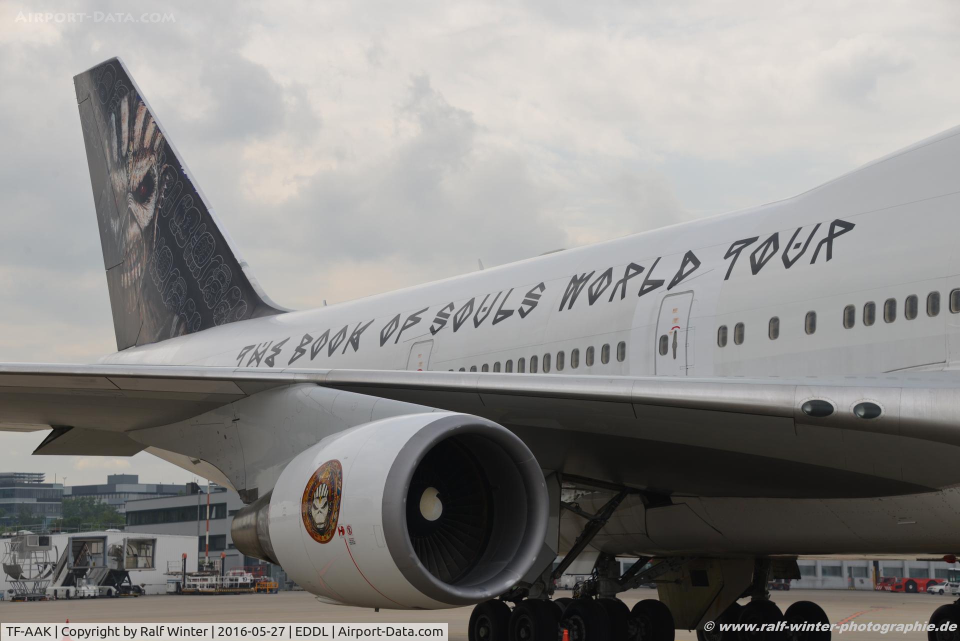 TF-AAK, 2003 Boeing 747-428 C/N 32868, Boeing 747-428 - CC ABD Air Atlanta Icelandic 'Ed Force One  Iron Maiden colours' - 32868 - TF-AAK - 27.05.2016 - DUS