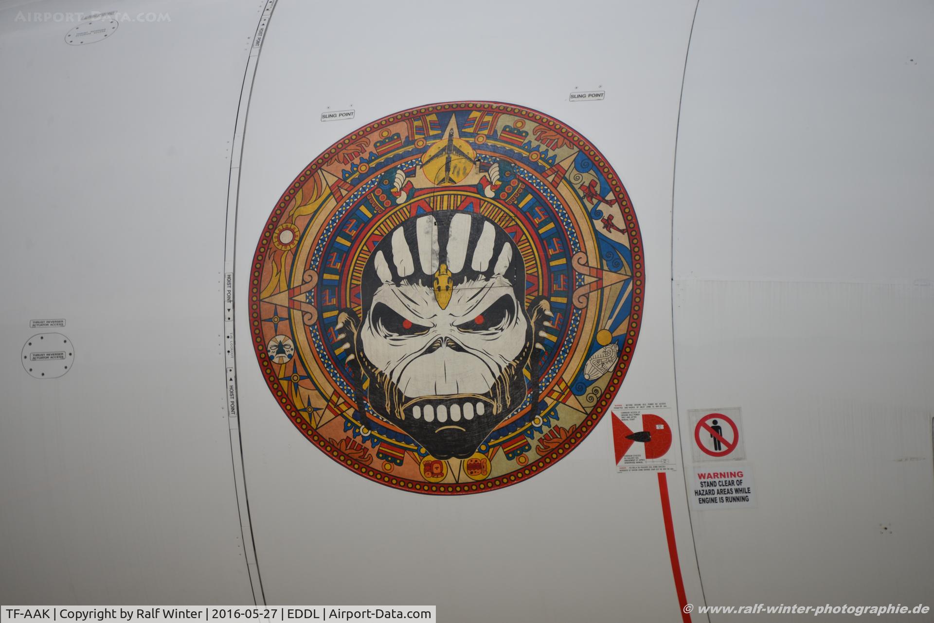 TF-AAK, 2003 Boeing 747-428 C/N 32868, Boeing 747-428 - CC ABD Air Atlanta Icelandic 'Ed Force One  Iron Maiden colours' - 32868 - TF-AAK - 27.05.2016 - DUS