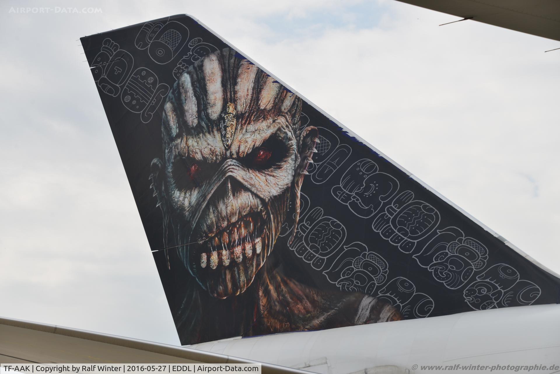 TF-AAK, 2003 Boeing 747-428 C/N 32868, Boeing 747-428 - CC ABD Air Atlanta Icelandic 'Ed Force One  Iron Maiden colours' - 32868 - TF-AAK - 27.05.2016 - DUS