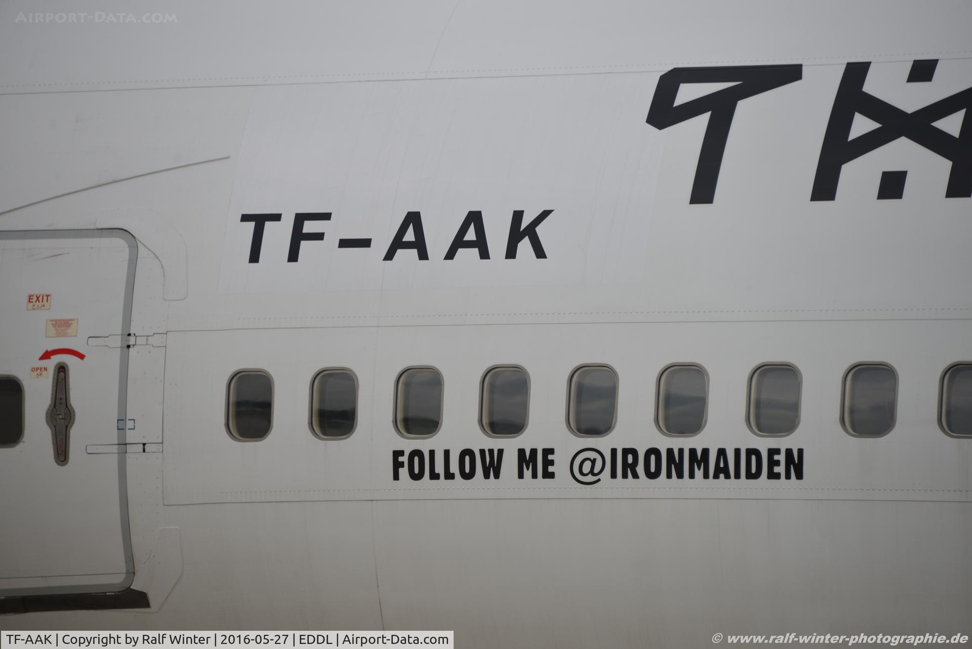 TF-AAK, 2003 Boeing 747-428 C/N 32868, Boeing 747-428 - CC ABD Air Atlanta Icelandic 'Ed Force One  Iron Maiden colours' - 32868 - TF-AAK - 27.05.2016 - DUS