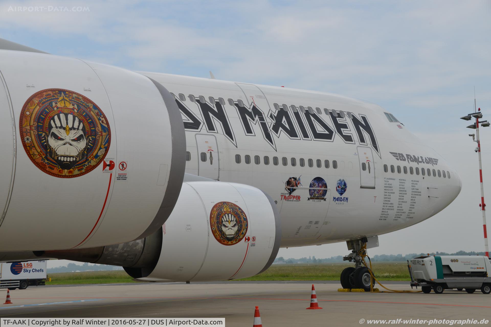 TF-AAK, 2003 Boeing 747-428 C/N 32868, Boeing 747-428 - CC ABD Air Atlanta Icelandic 'Ed Force One  Iron Maiden colours' - 32868 - TF-AAK - 27.05.2016 - DUS