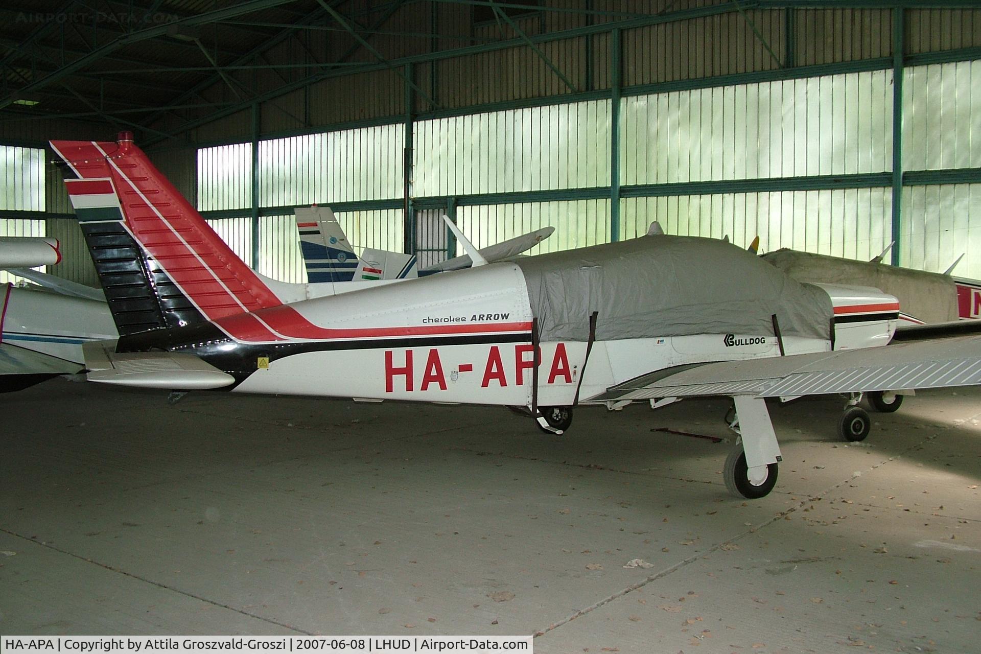 HA-APA, 1975 Piper PA-28R-200 Cherokee Arrow II C/N 28R-7535328, Szeged Airport, Hungary