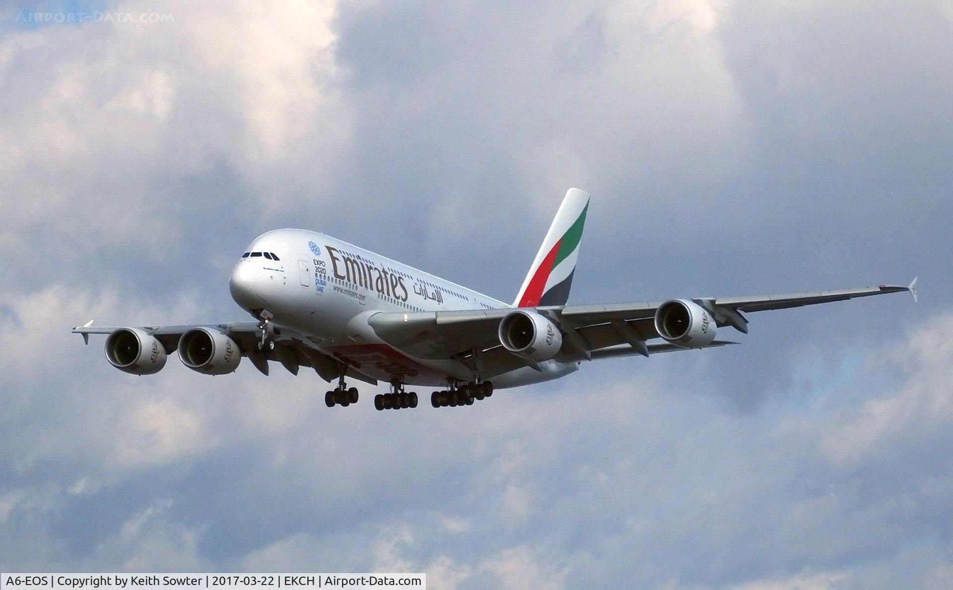 A6-EOS, 2015 Airbus A380-861 C/N 203, Short finals too Land