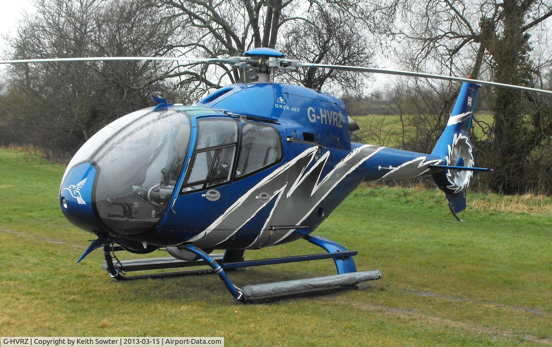 G-HVRZ, 2003 Eurocopter EC-120B Colibri C/N 1338, Visiting Cheltenham Racecourse
