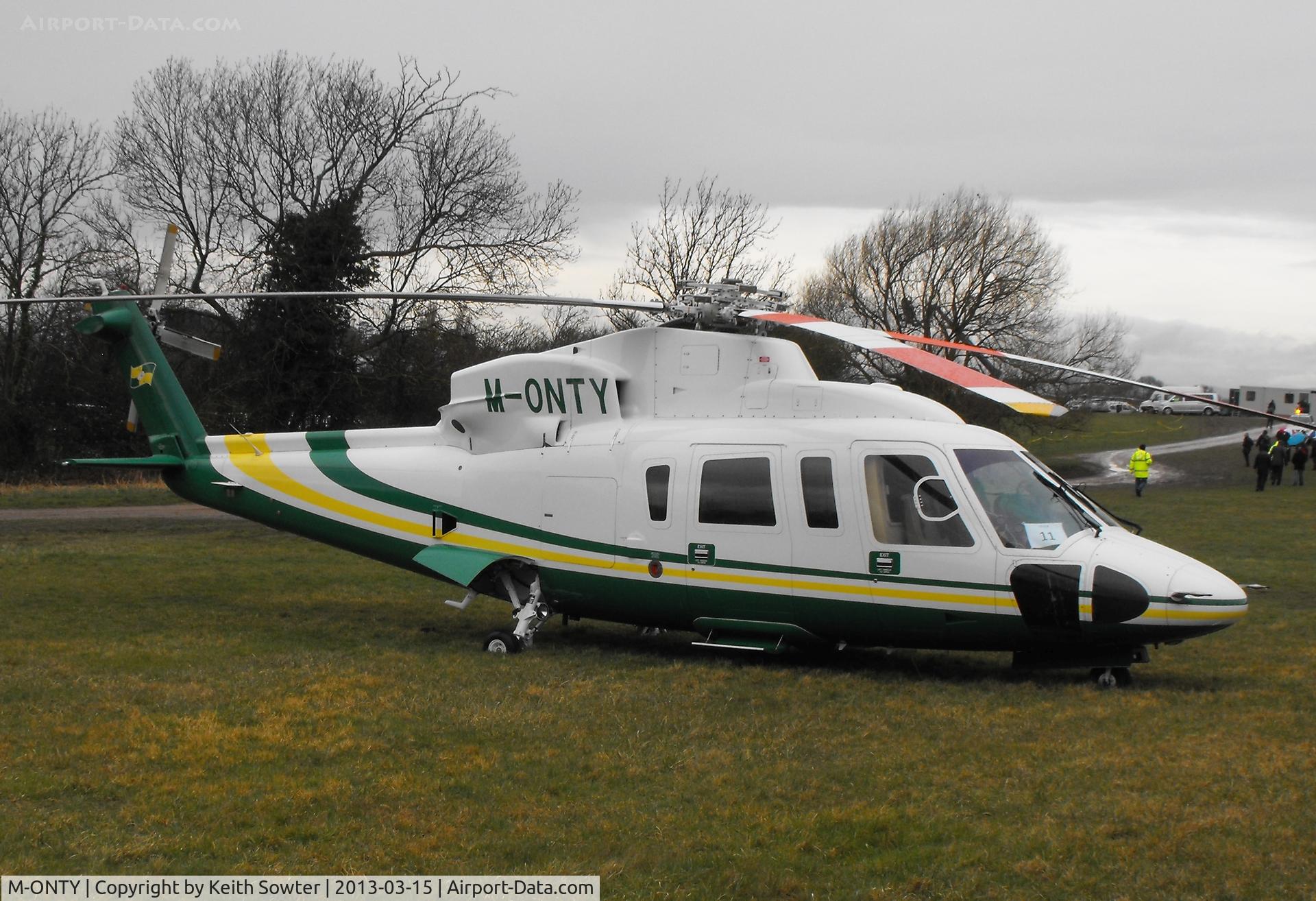 M-ONTY, 2007 Sikorsky S-76C C/N 760696, Visiting Cheltenham Racecourse