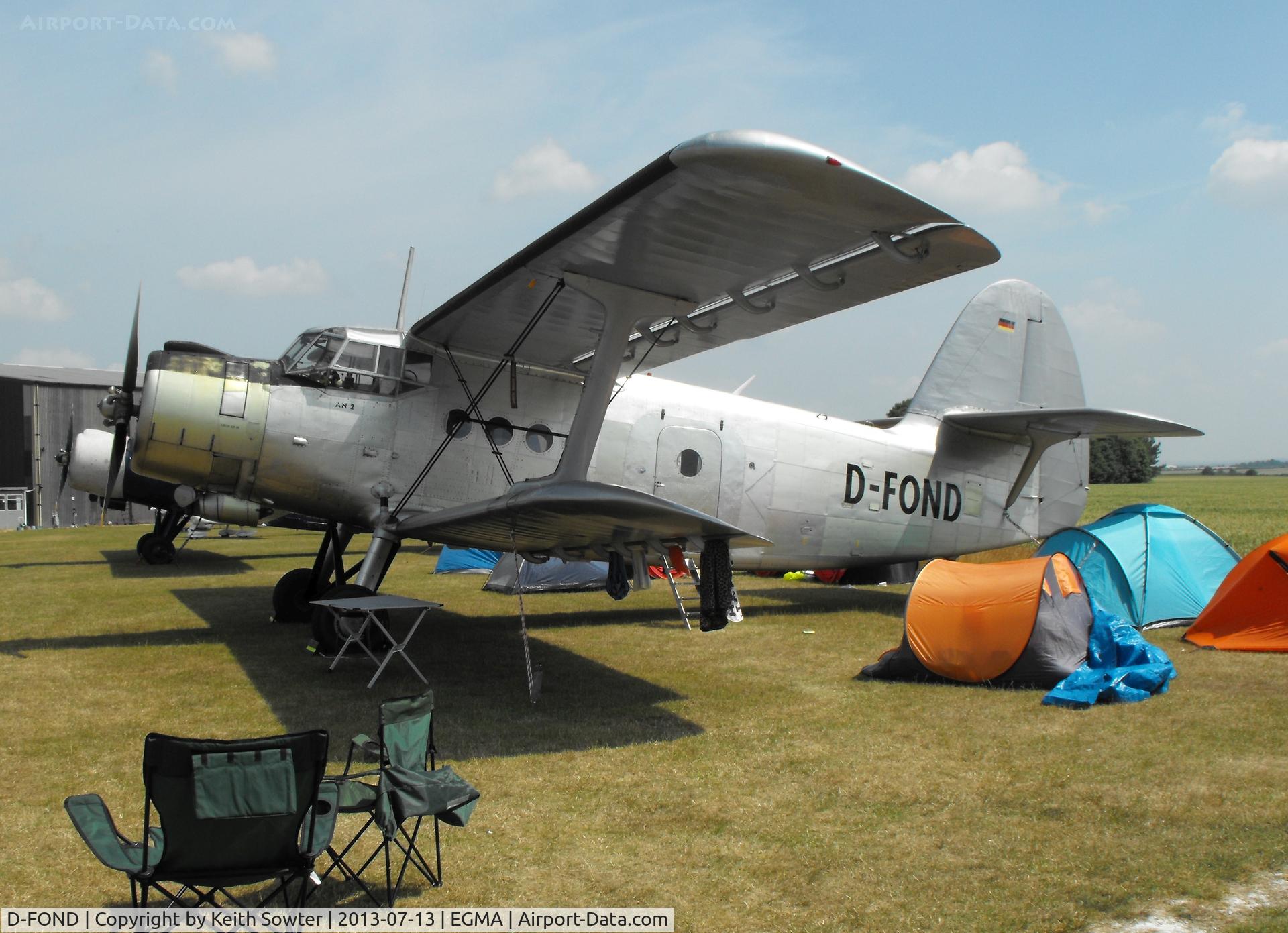 D-FOND, 1958 Antonov An-2TP C/N 1 95(473)08, Visiting fowlmere