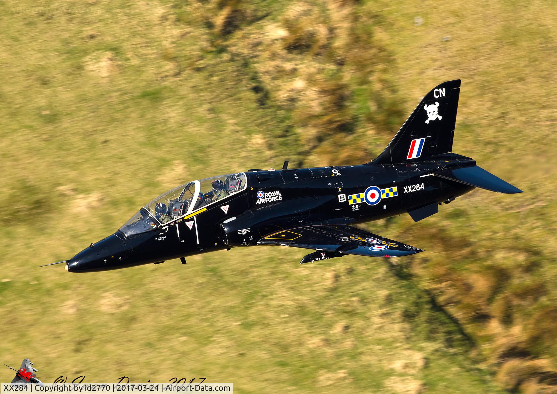 XX284, 1979 Hawker Siddeley Hawk T.1A C/N 110/312109, Taken Low Level in Wales