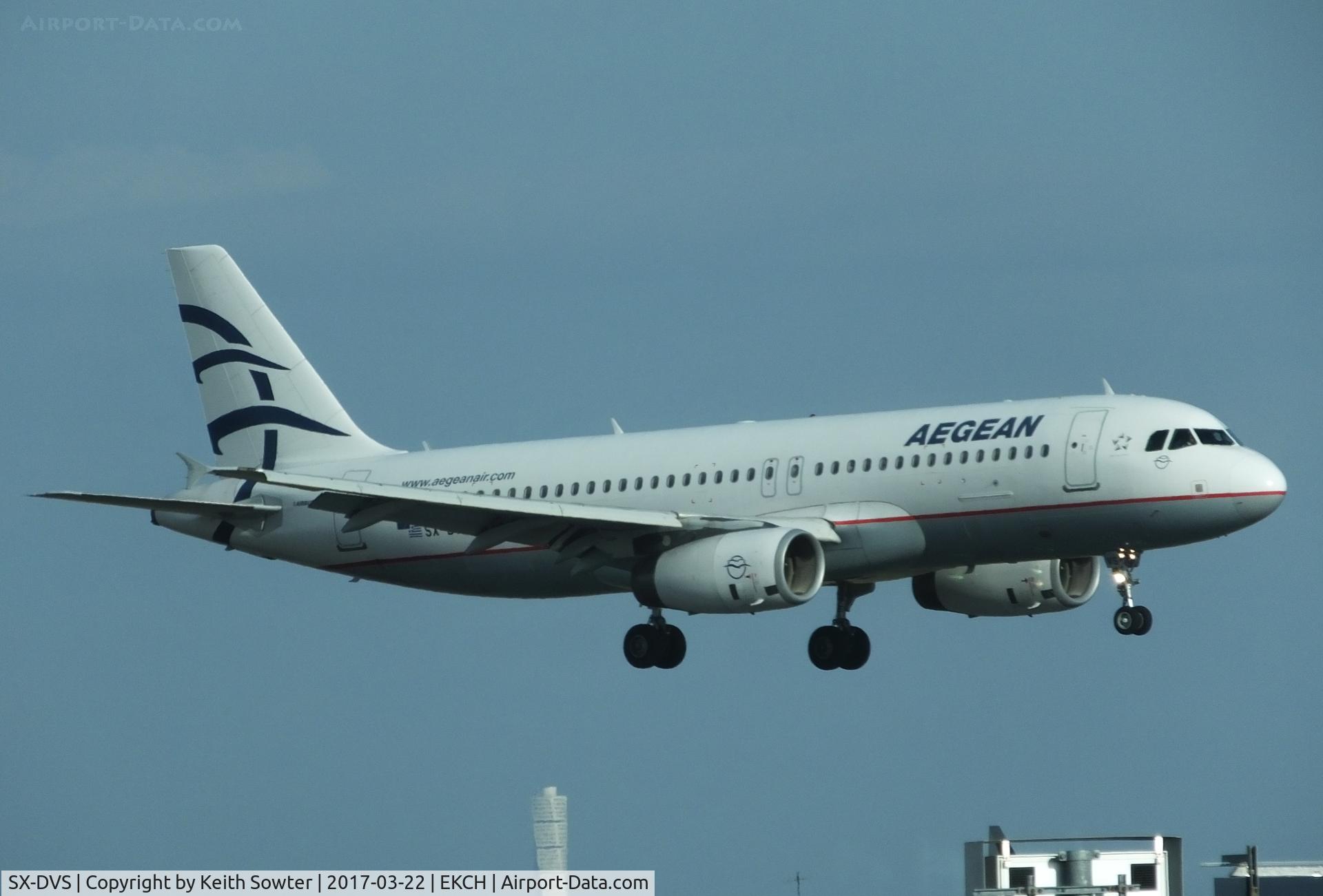 SX-DVS, 2008 Airbus A320-232 C/N 3709, Short finals to land