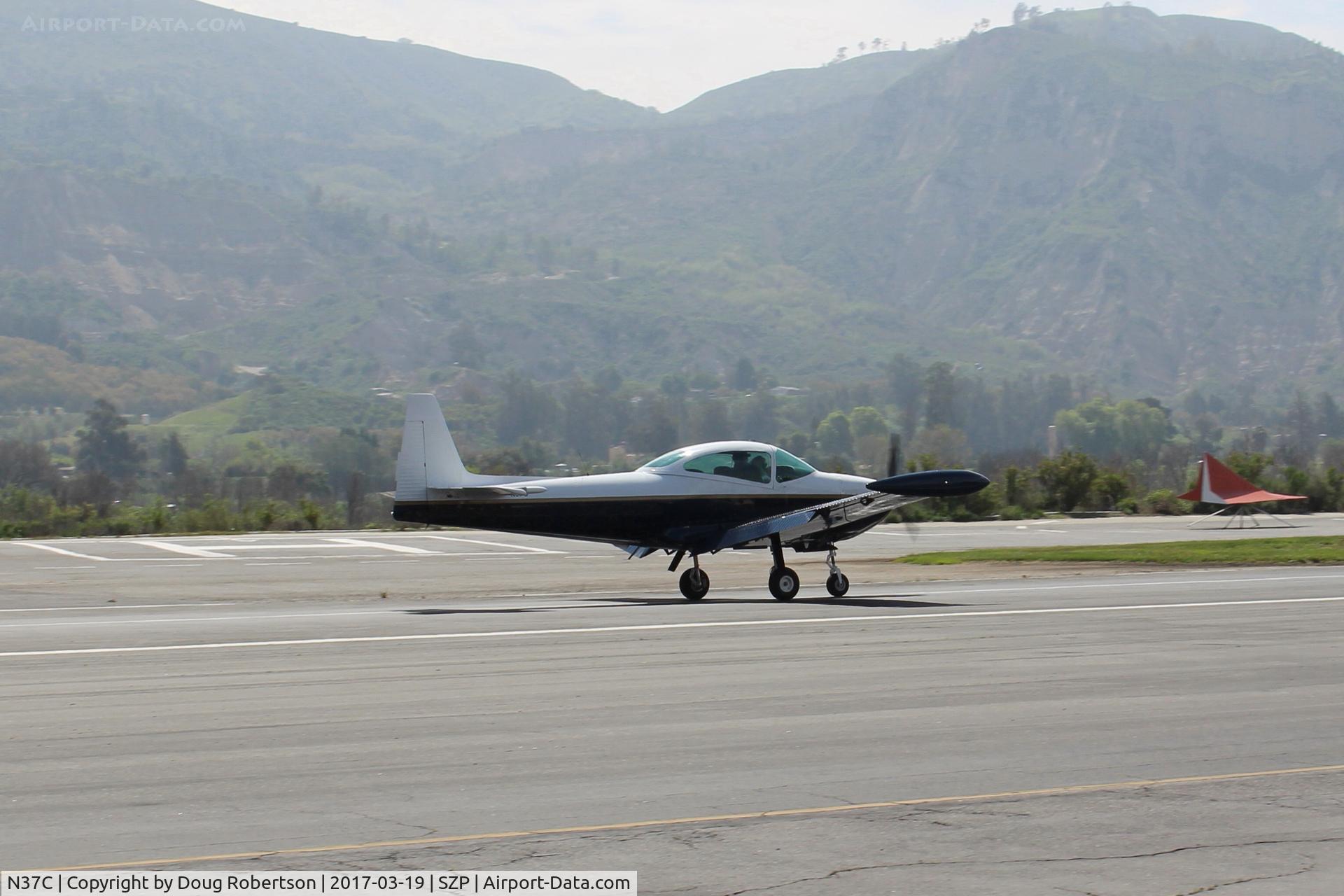 N37C, 1950 Ryan Navion B C/N NAV-4-2184B, 1950 Ryan NAVION B, Continental IO-550 300 Hp upgrade, landing roll Rwy 22