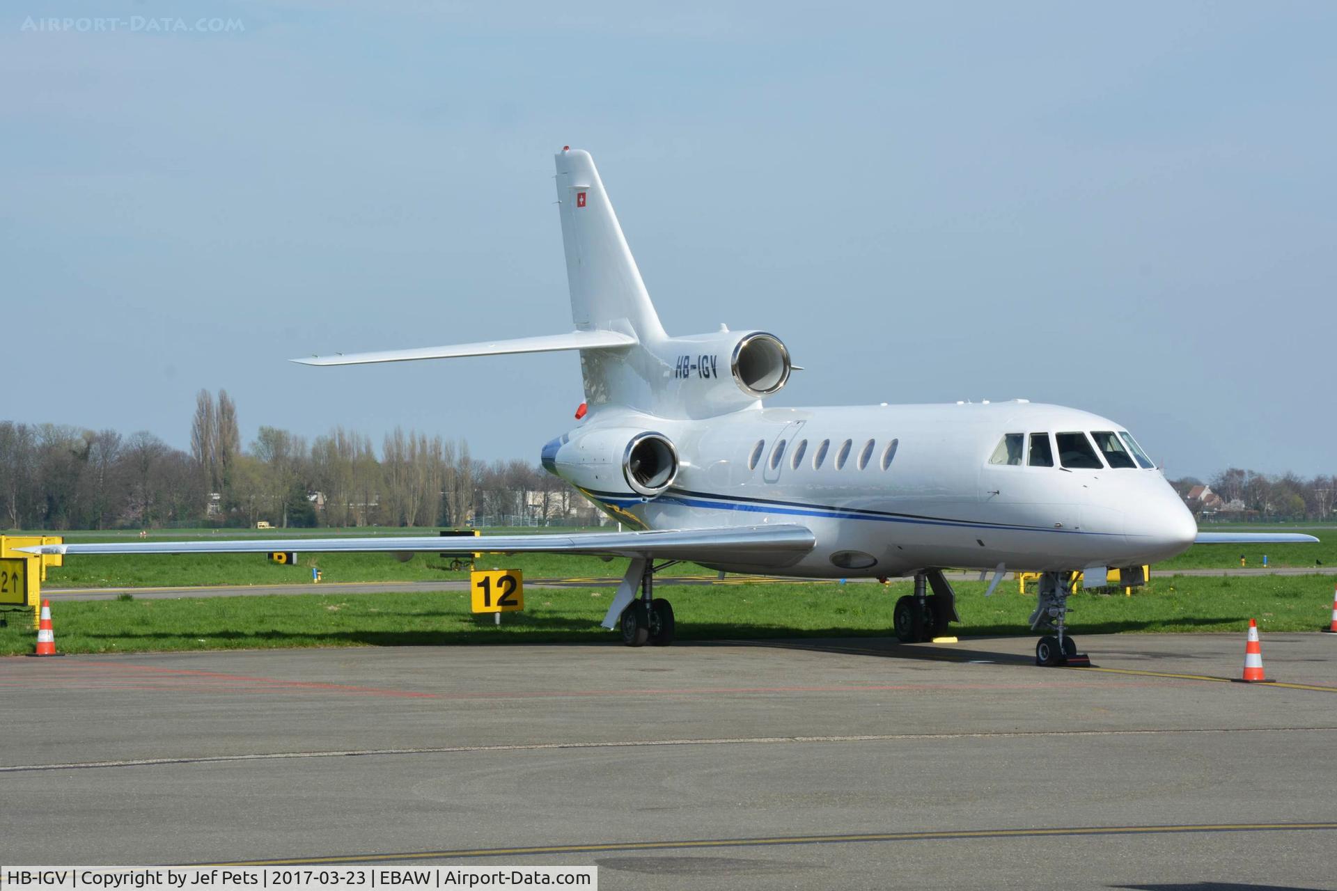 HB-IGV, 2005 Dassault Falcon 50EX C/N 346, At Antwerp Airport.