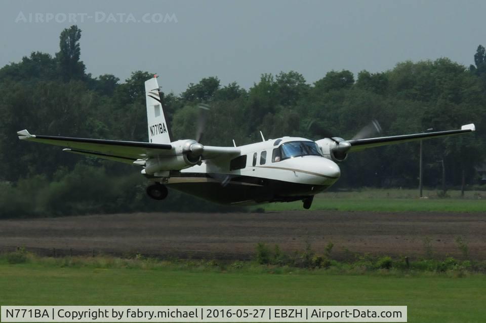 N771BA, 1977 Rockwell International 690B C/N 11429, Take off from grass