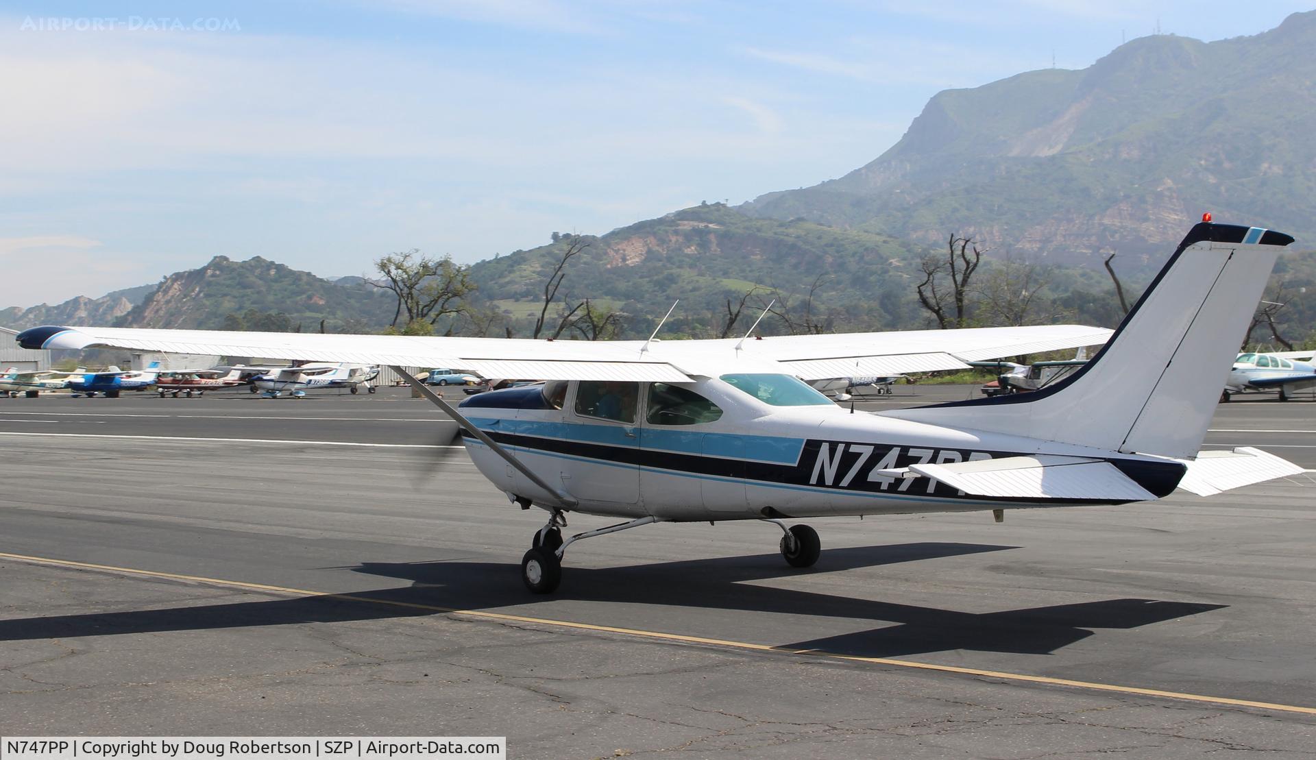 N747PP, 1980 Cessna 182R Skylane C/N R18201587, 1980 Cessna 182R SKYLANE, Lycoming IO-540-J3C5D 235 Hp, taxi