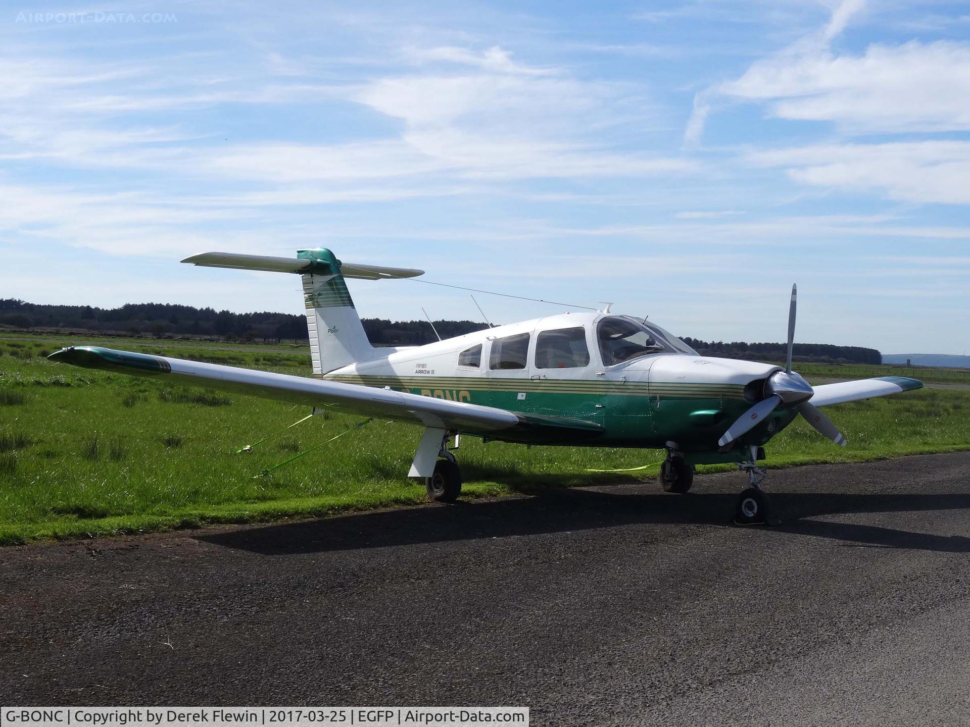 G-BONC, 1979 Piper PA-28RT-201 Arrow IV C/N 28R-7918007, Cherokee Arrow IV, previously N3069K, G-GXYX, seen parked up.