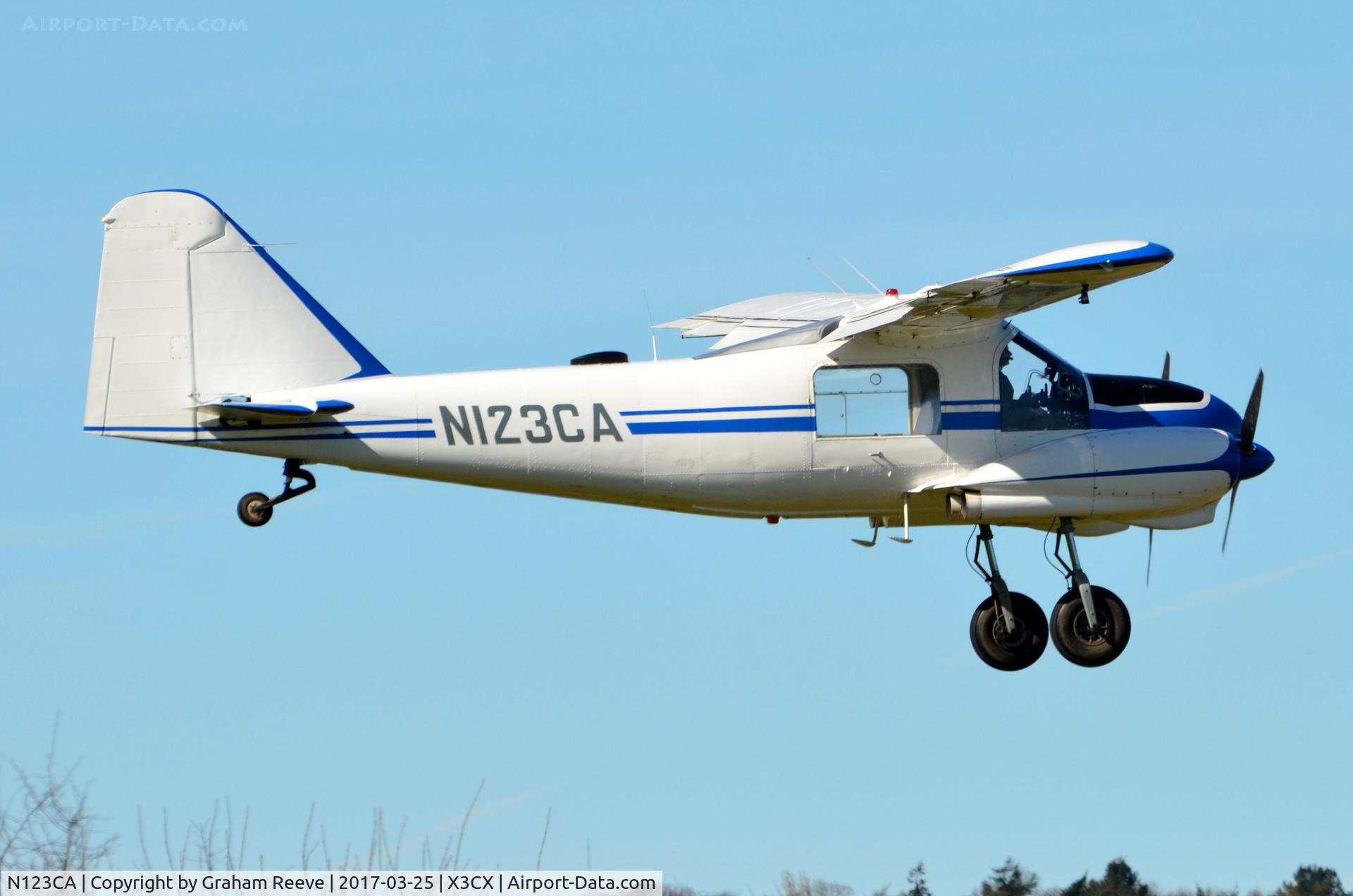 N123CA, 1964 Dornier Do-28A-1 C/N 3051, Landing at Northrepps.