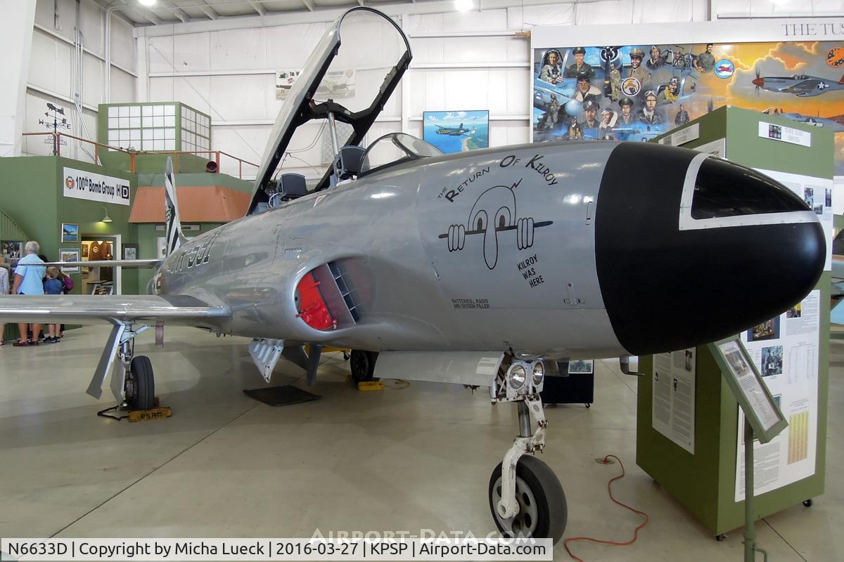N6633D, Lockheed T-33B (TV-2 Seastar) C/N Not found 126591/N6633D, At the Palm Springs Air Museum