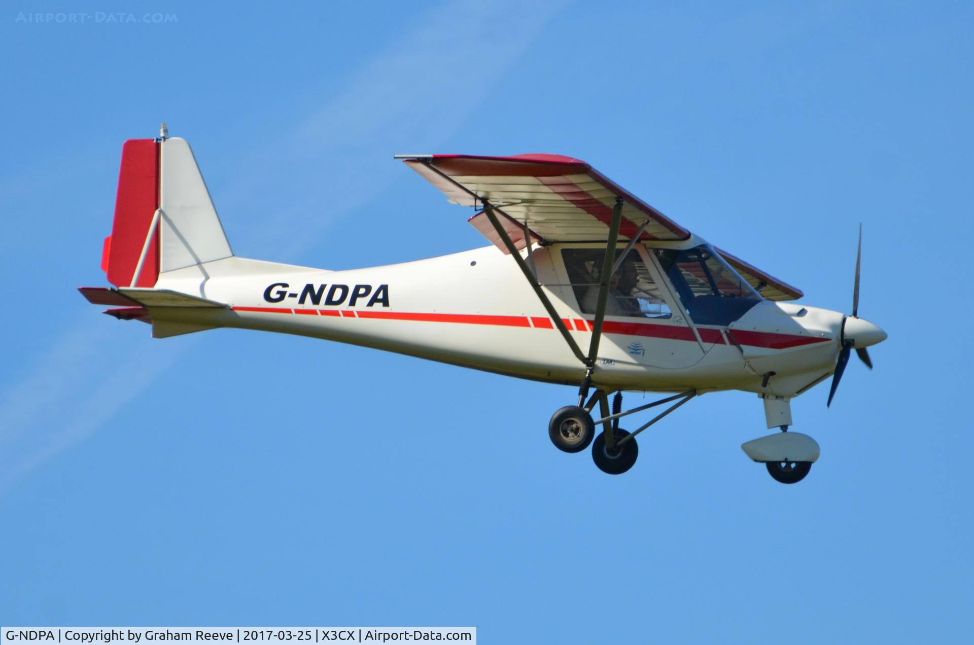 G-NDPA, 2003 Comco Ikarus C42 FB UK C/N PFA 322-14056, Landing at Northrepps.