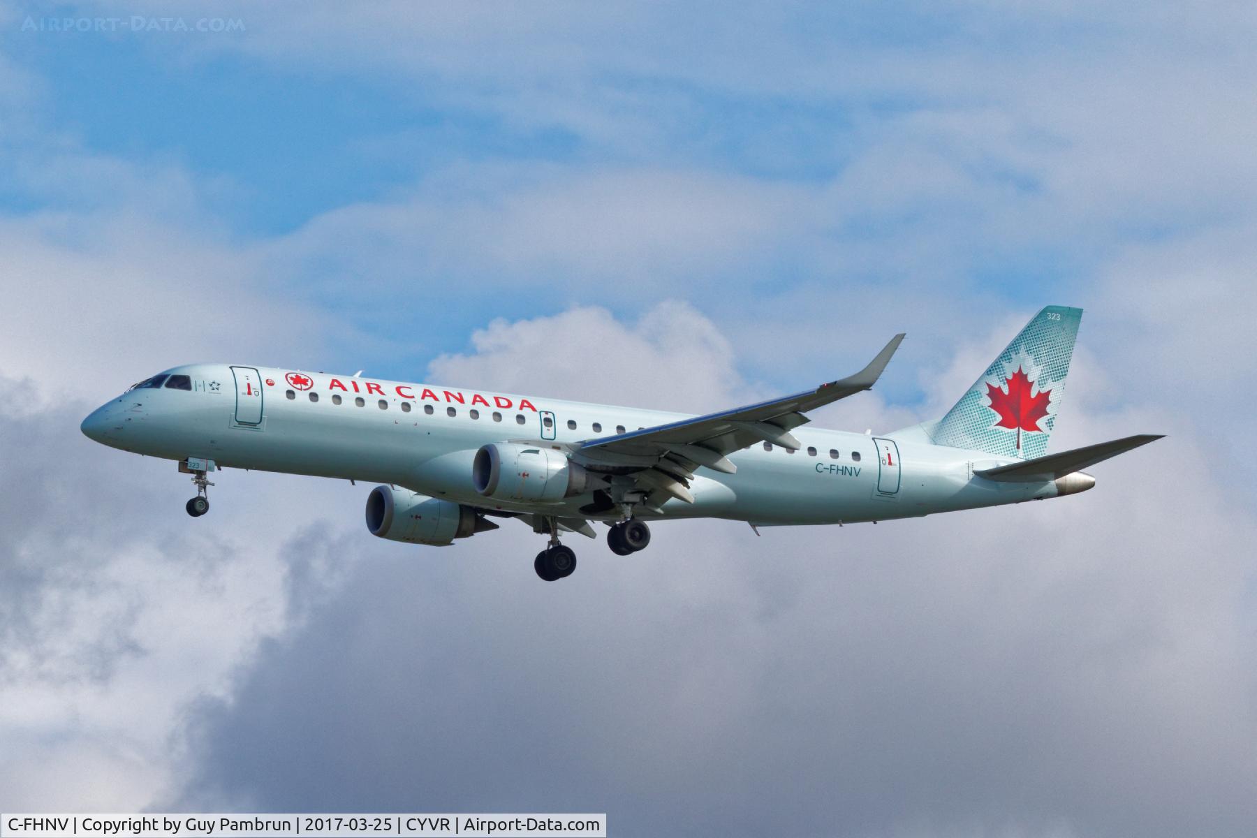 C-FHNV, 2007 Embraer 190AR (ERJ-190-100IGW) C/N 19000075, Landing