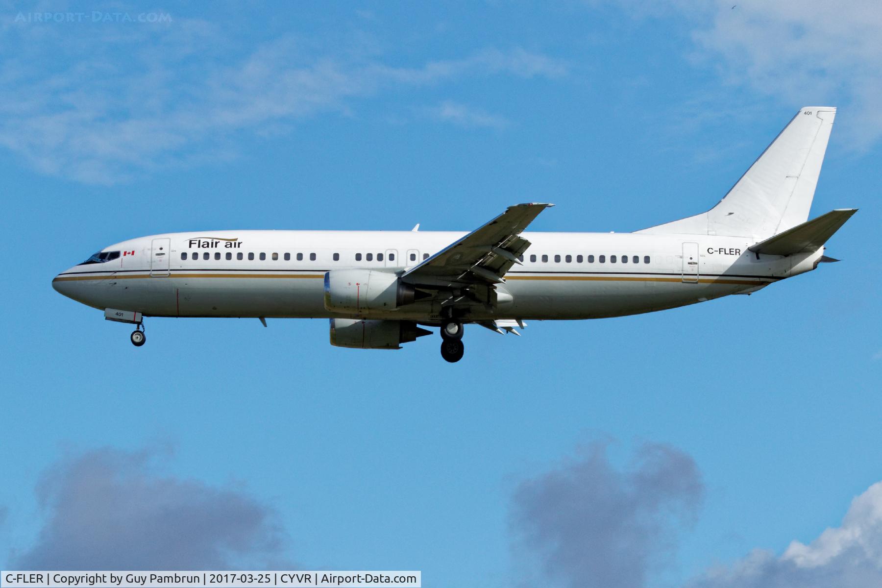 C-FLER, 1990 Boeing 737-46B C/N 24573, Landing