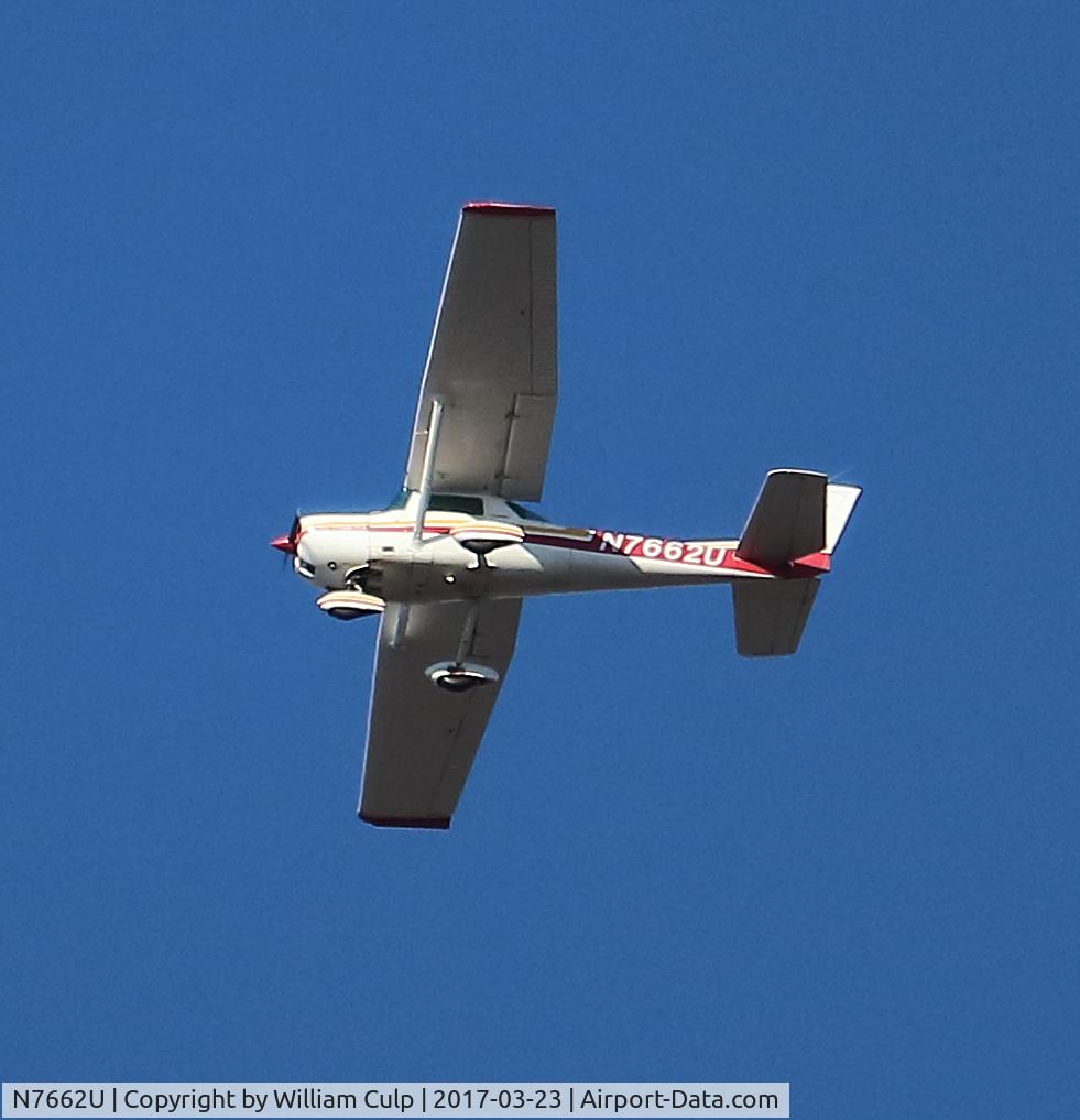 N7662U, 1976 Cessna 150M C/N 15077788, Seen it flying over Peace Valley Park, Bucks County Pa.
