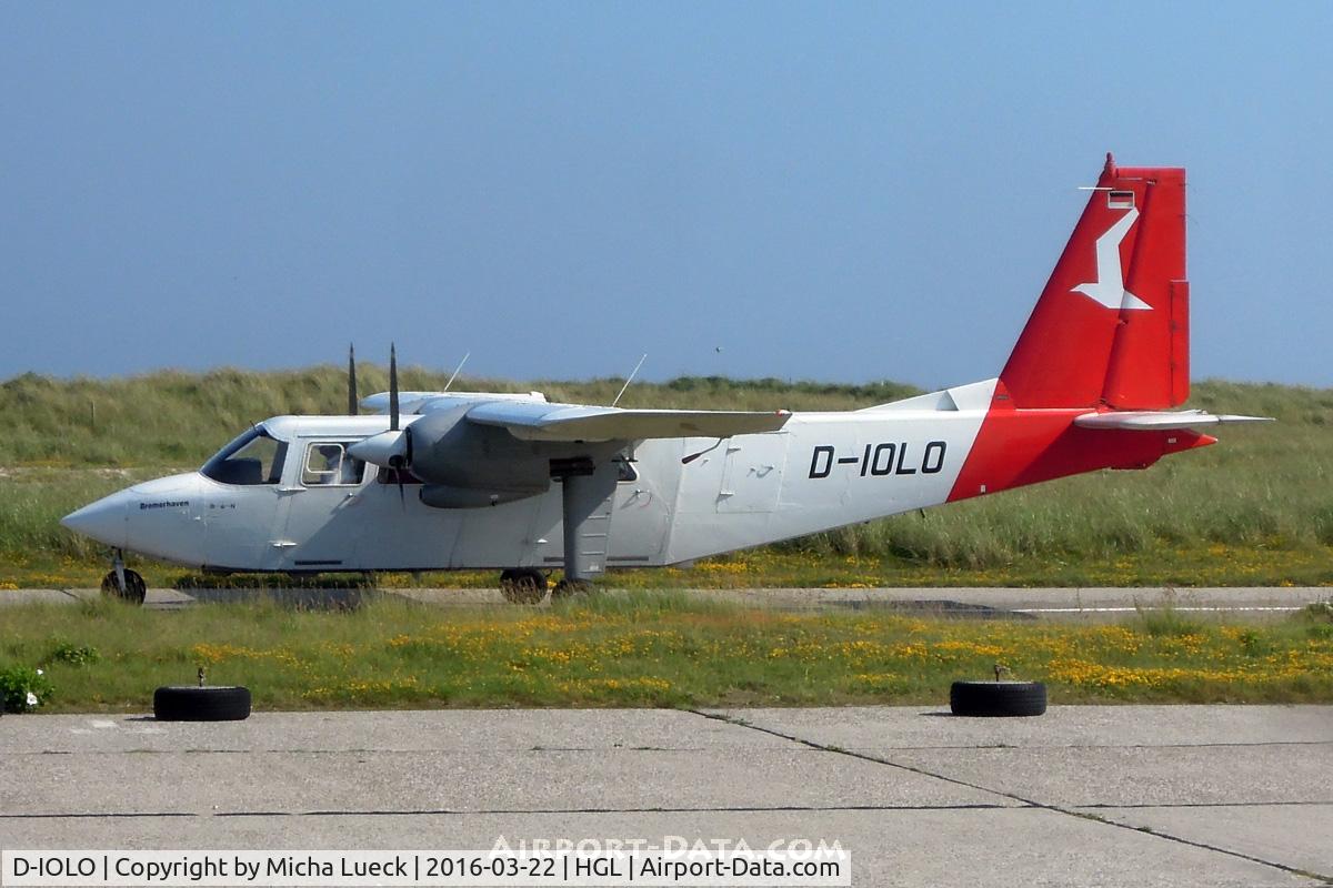 D-IOLO, 2007 Britten-Norman BN-2B-20 Islander C/N 2305, At Helgoland-Düne