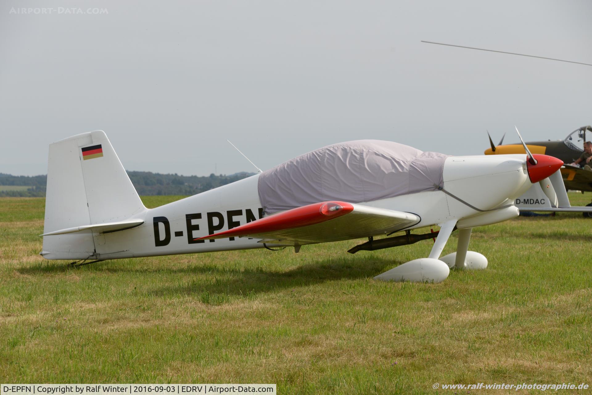 D-EPFN, 2006 Vans RV-7 C/N 4-10204, Vans RV-7 - Privat - 4-10204 - D-EPFN - 03.09.2016 - EDRV
