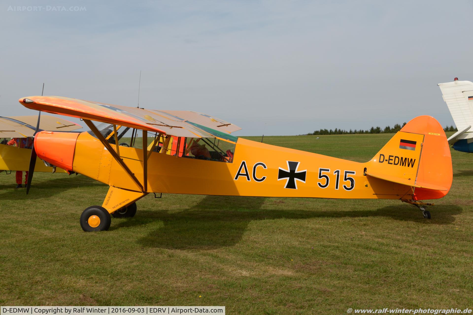 D-EDMW, 1954 Piper L-18C Super Cub C/N 18-3426, Piper PA-18 L-18C Super Cab - Privat - 18-3426 - D-EDMW - 03.09.2016 - EDRV