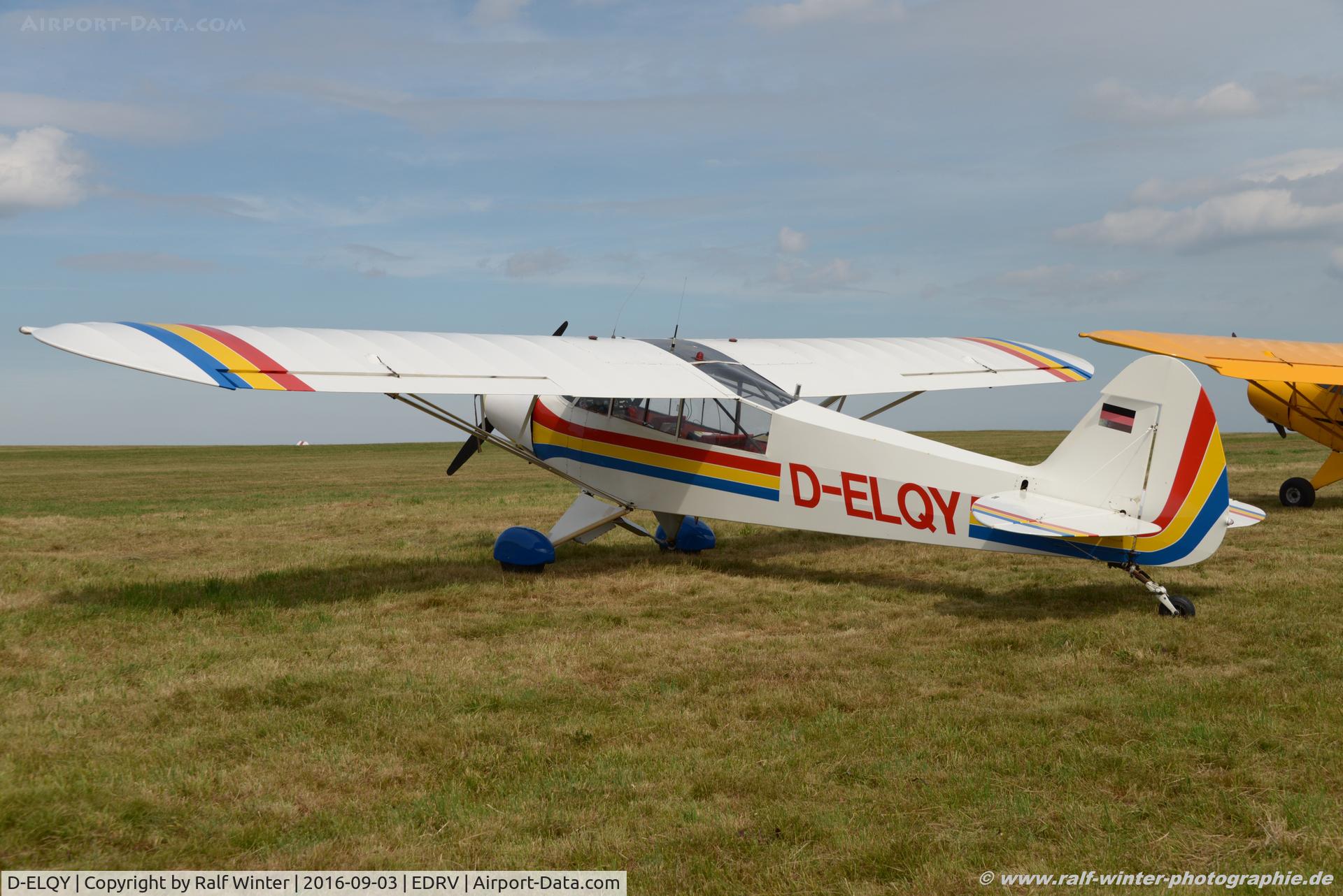 D-ELQY, Piper PA-19 Super Cub C/N 18-3083, Piper PA-18-95 Super Cub - Private - 18-3083 - D-ELQY - 03.09.2016 - EDRV