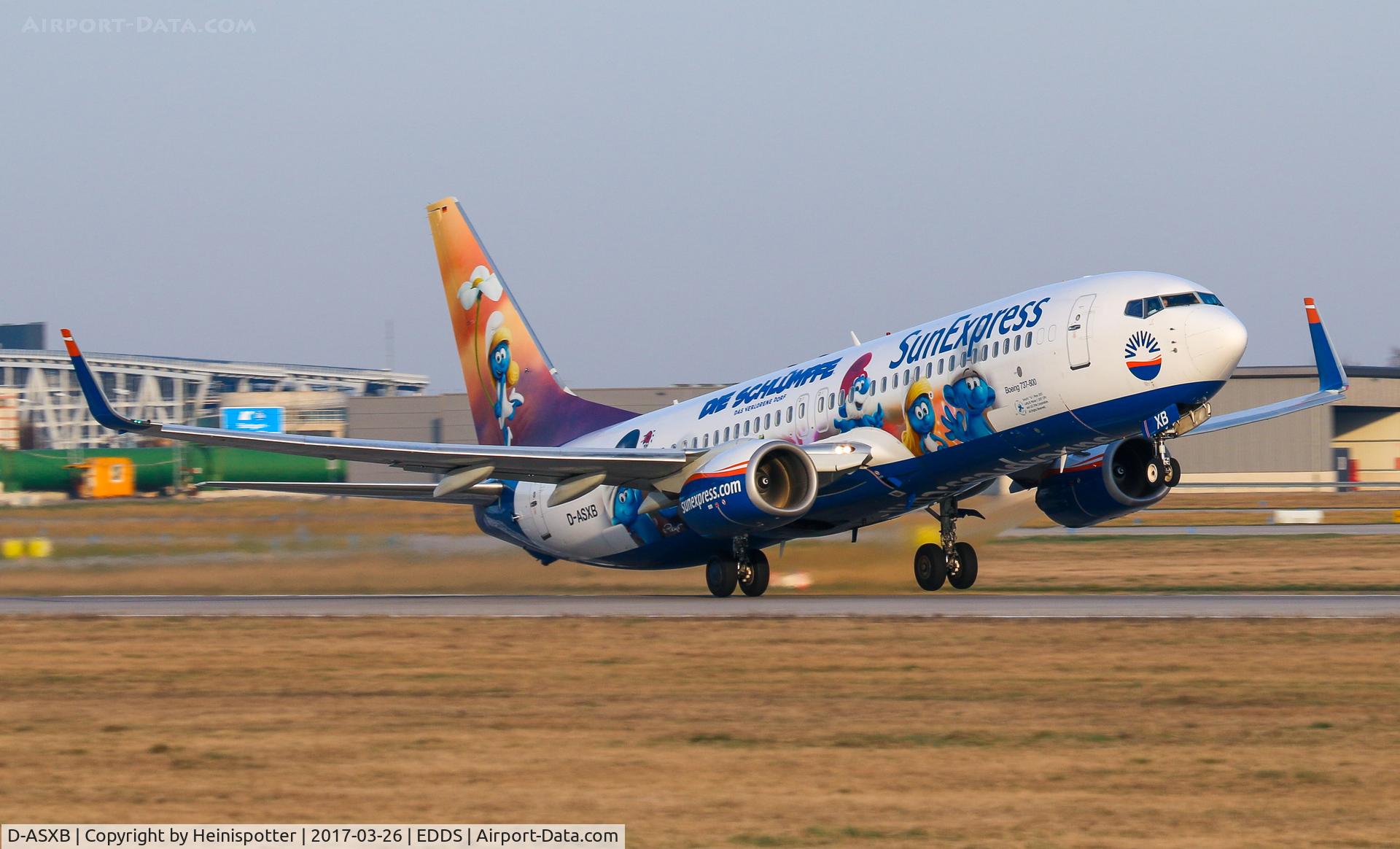 D-ASXB, 2002 Boeing 737-8Z9 C/N 30420, Schlümpfe Livery