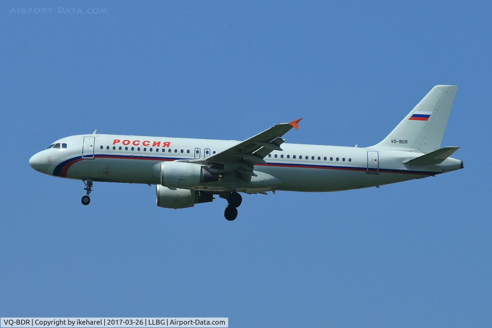 VQ-BDR, 1999 Airbus A320-214 C/N 1130, Flight from St.-Petersburg upon landing on runway 21.