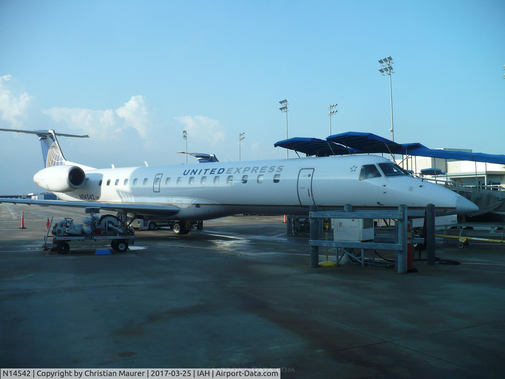 N14542, 2001 Embraer ERJ-145LR (EMB-145LR) C/N 145547, ERJ-145LR with a silver nose cone