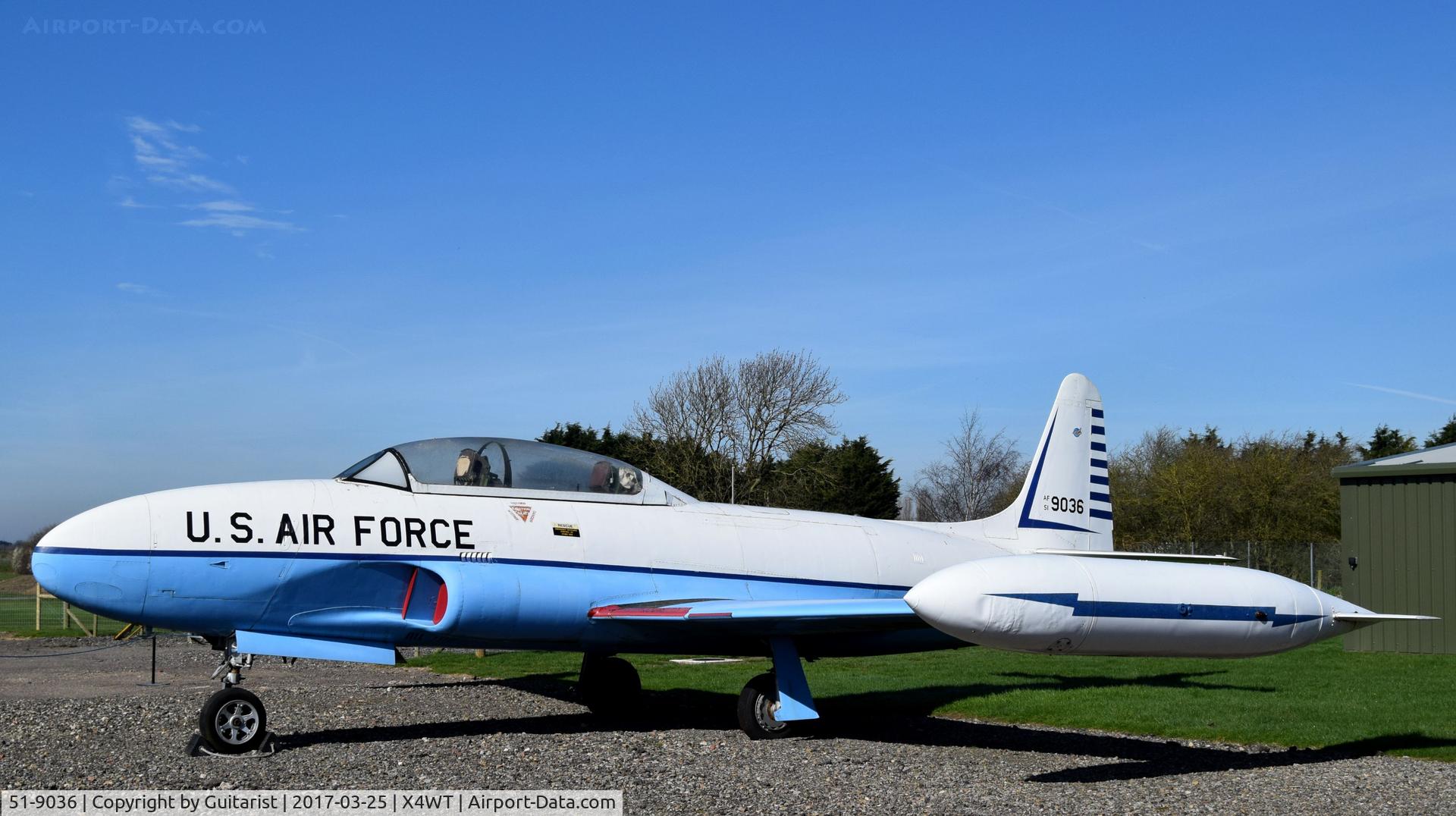 51-9036, 1951 Lockheed T-33A Shooting Star C/N 580-6820, At the Newark Air Museum