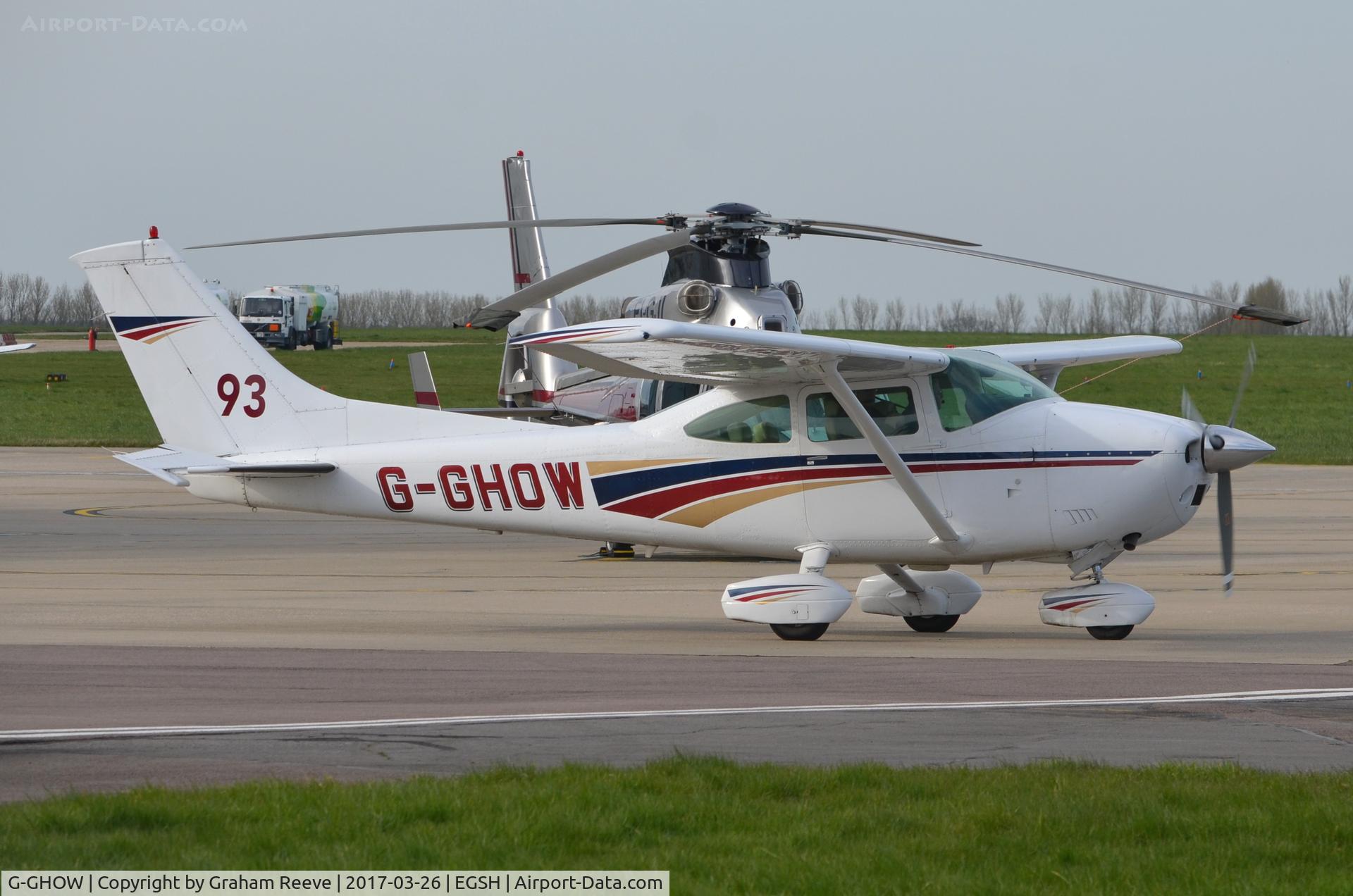 G-GHOW, 1980 Reims F182Q Skylane C/N 0151, Departing from Norwich.