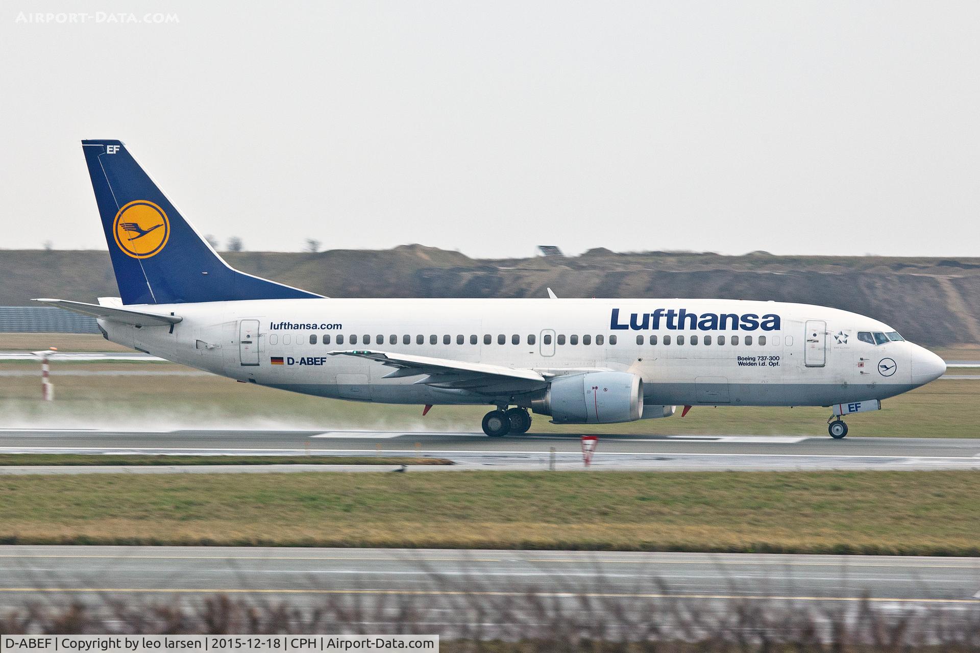 D-ABEF, 1991 Boeing 737-330 C/N 25217, Copenhagen 18.12.2015
