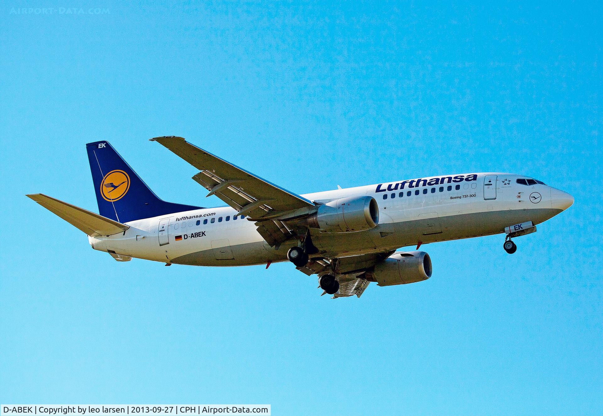 D-ABEK, 1991 Boeing 737-330 C/N 25414, Copenhagen 27.9.2013