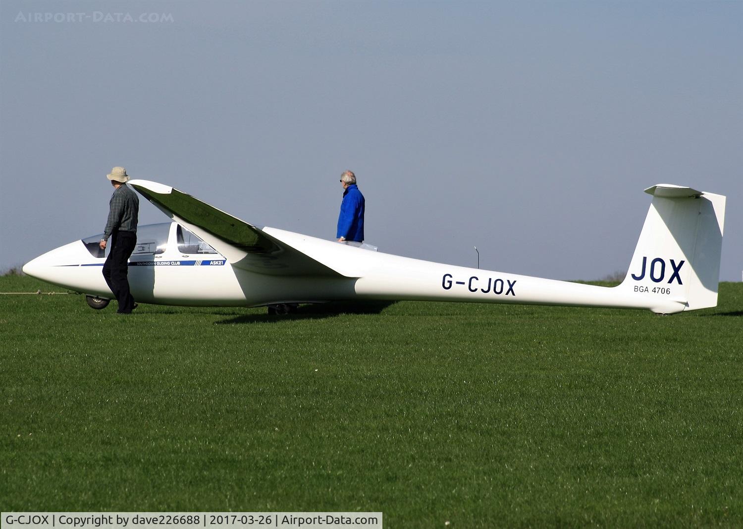 G-CJOX, 1999 Schleicher ASK 21 C/N 21702, G CJOX Schleicher ASK 21 at Parham Airfield nr Storrington