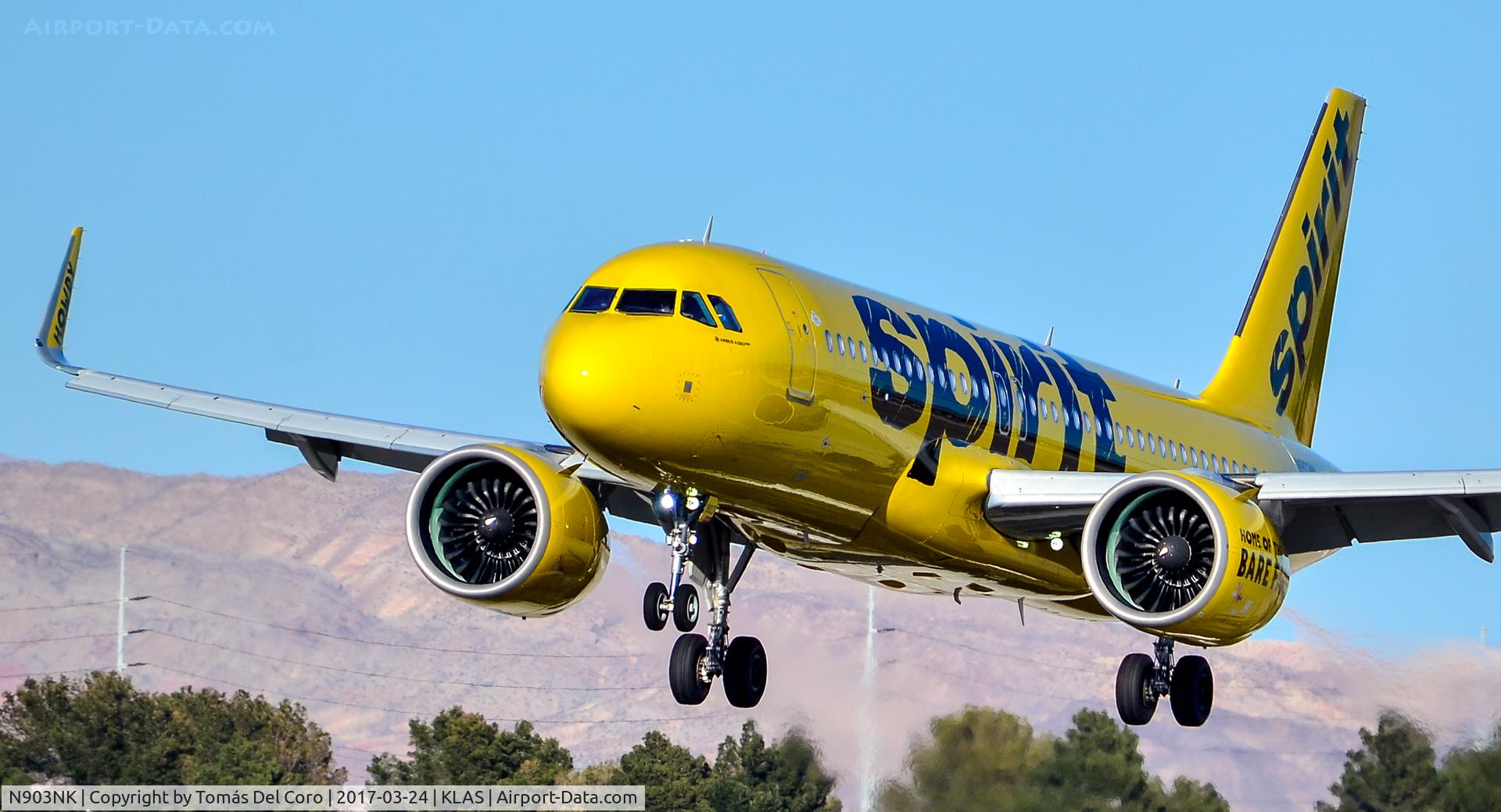 N903NK, 2016 Airbus A320-271N C/N 7011, N903NK Spirit Airlines 2016 Airbus A320-271N - cn 7011 

Las Vegas - McCarran International Airport (LAS / KLAS)
USA - Nevada March 24, 2017
Photo: Tomás Del Coro