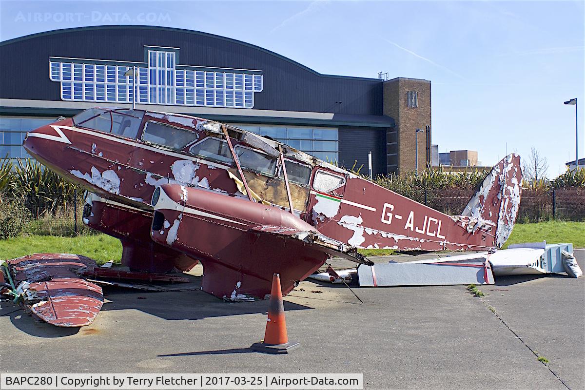 BAPC280, 1944 De Havilland DH-89A Rapide Replica C/N BAPC280, On the apron of the old Speke Airport in Liverpool