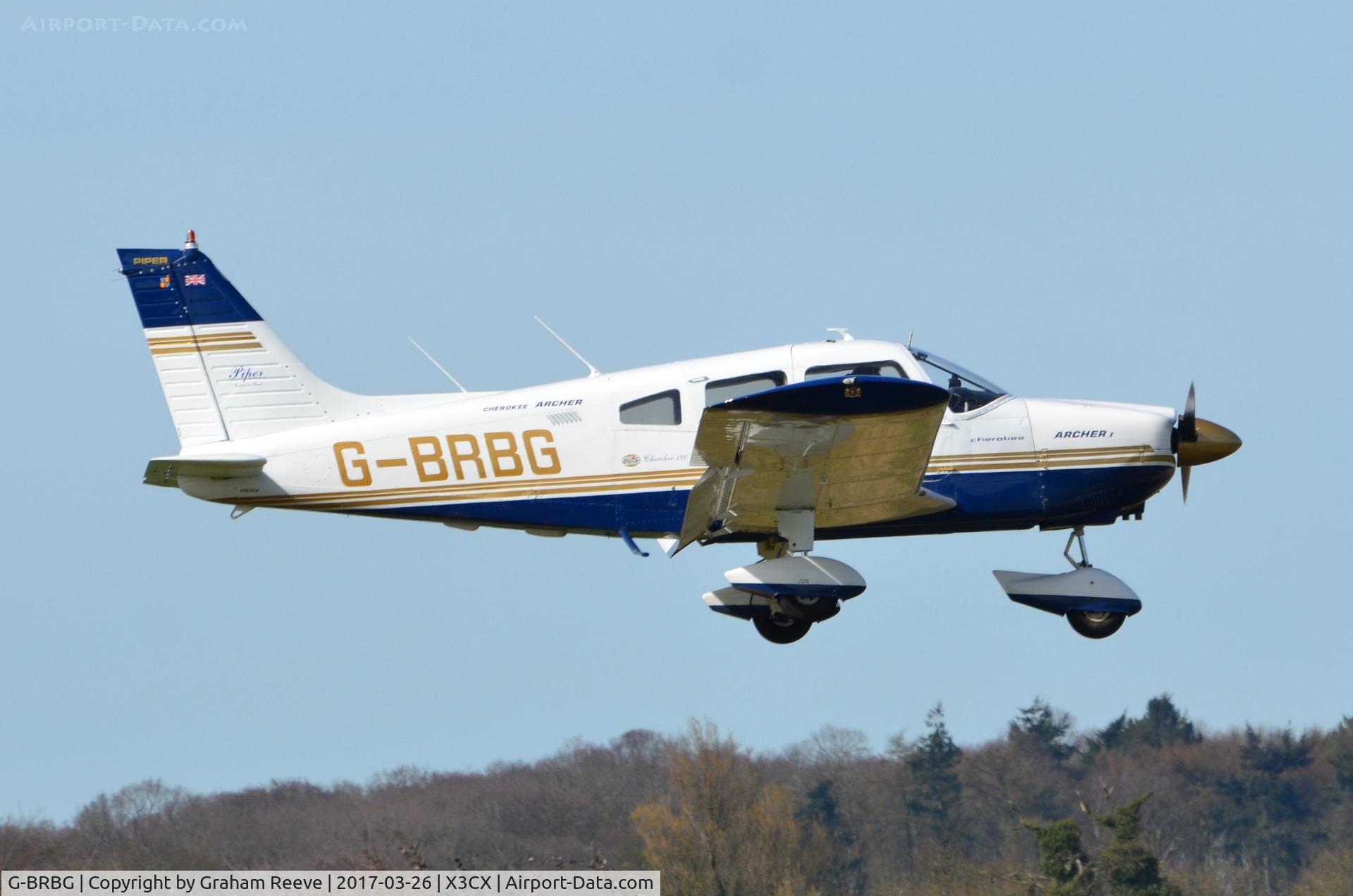 G-BRBG, 1975 Piper PA-28-180 Cherokee Archer C/N 28-7505248, Landing at Northrepps.