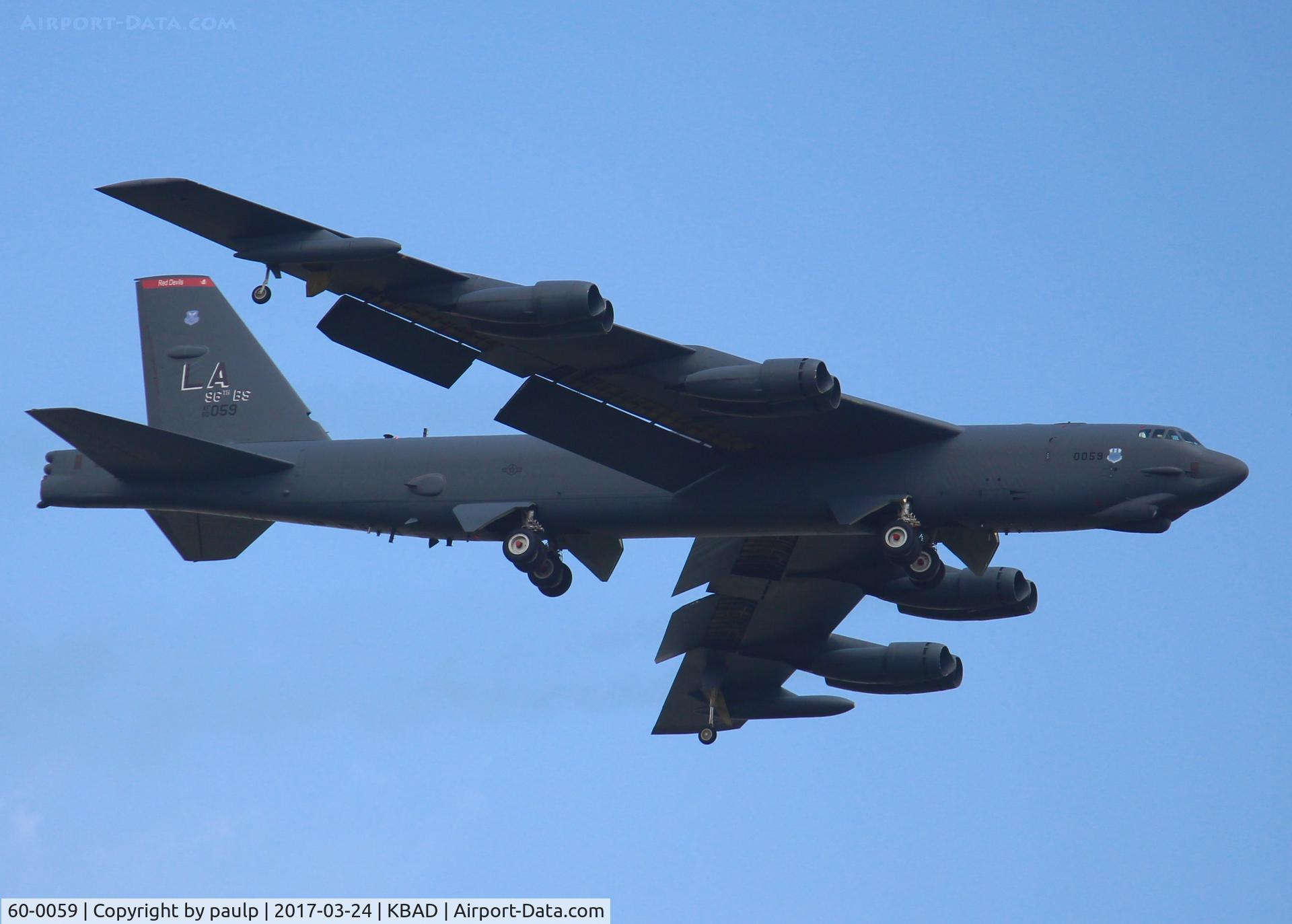 60-0059, 1960 Boeing B-52H Stratofortress C/N 464424, At Barksdale Air Force Base.