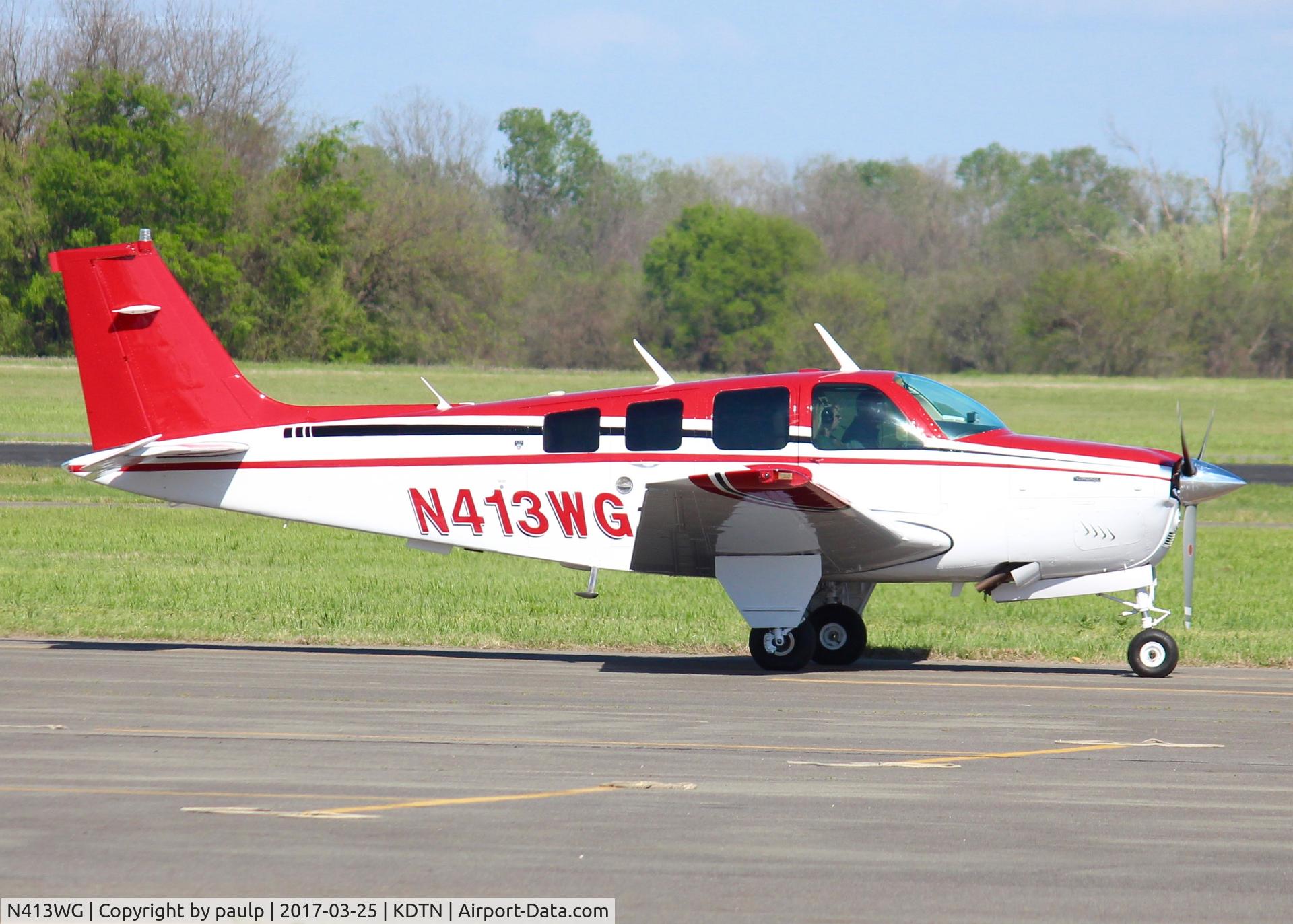 N413WG, 1976 Beech A36 Bonanza 36 C/N E-804, At Downtown Shreveport.