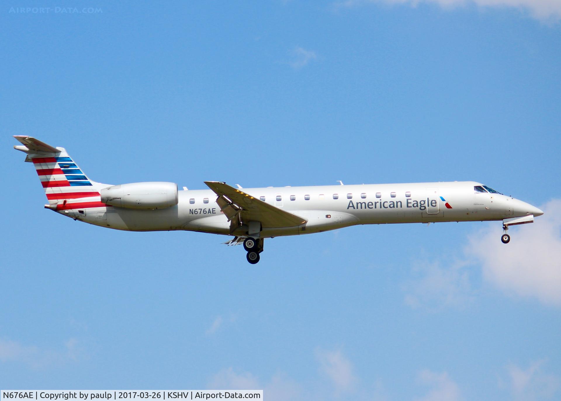 N676AE, 2004 Embraer ERJ-145LR (EMB-145LR) C/N 14500807, At Shreveport Regional.