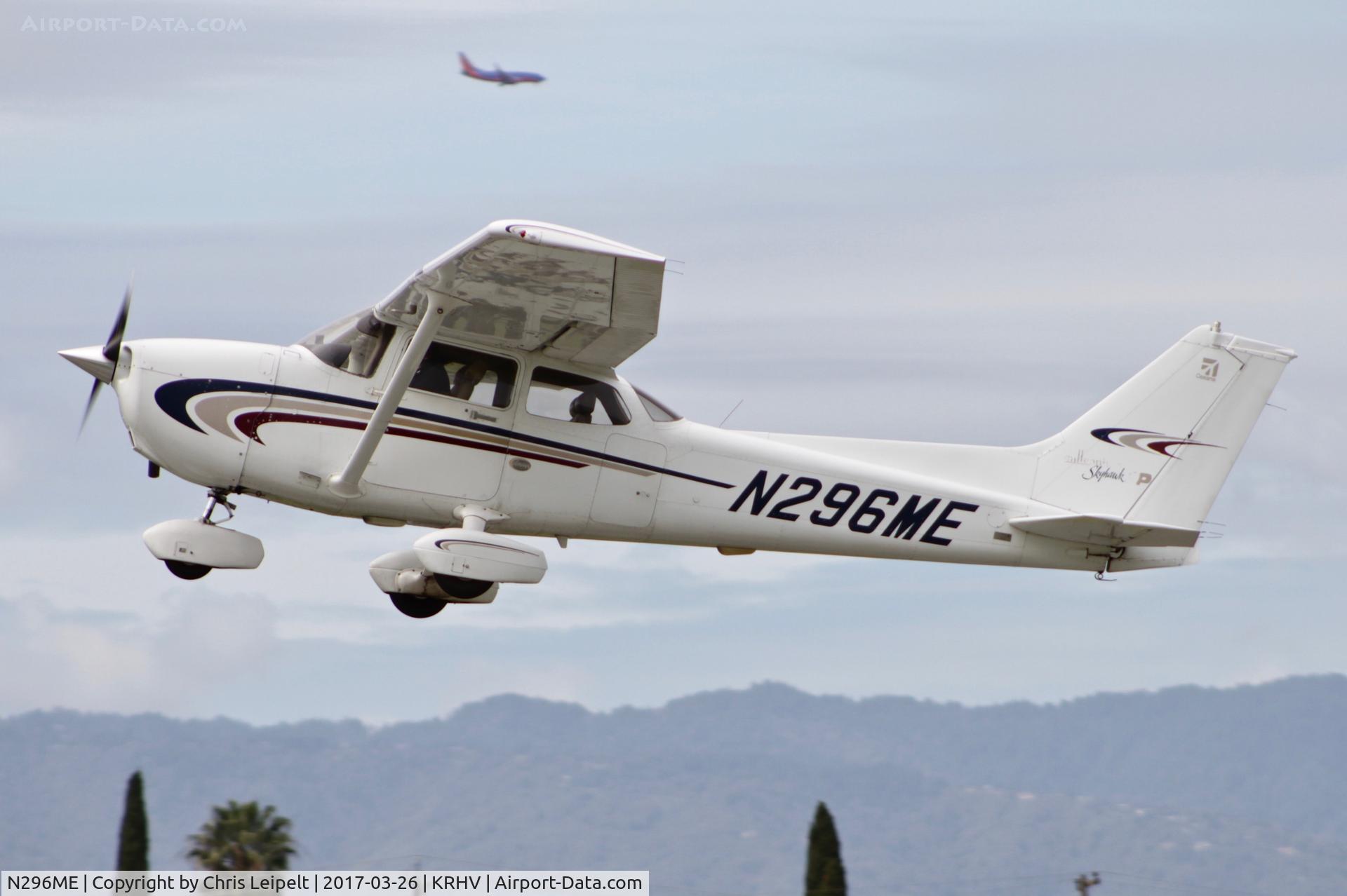 N296ME, 2000 Cessna 172S C/N 172S8554, West Valley Flying Club (Palo Alto, CA) 2000 Cessna 172S departing on 13L at Reid Hillview Airport, San Jose, CA.