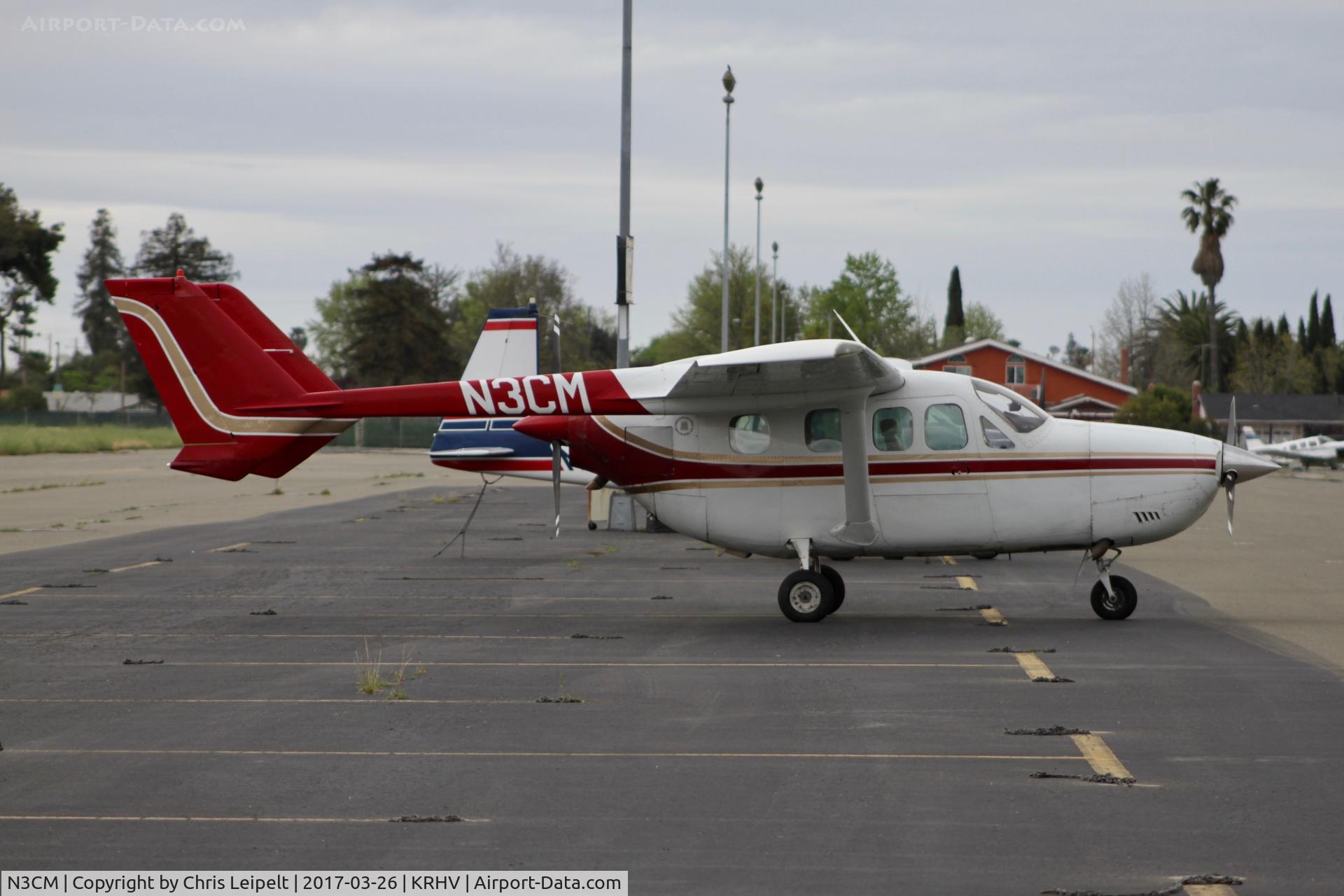 N3CM, 1972 Cessna T337G Turbo Super Skymaster C/N P337-0025, Oxbow Investments LLC (Sonora, CA) 1972 Cessna T337G parked on the ramp at Reid Hillview Airport, San Jose, CA.
